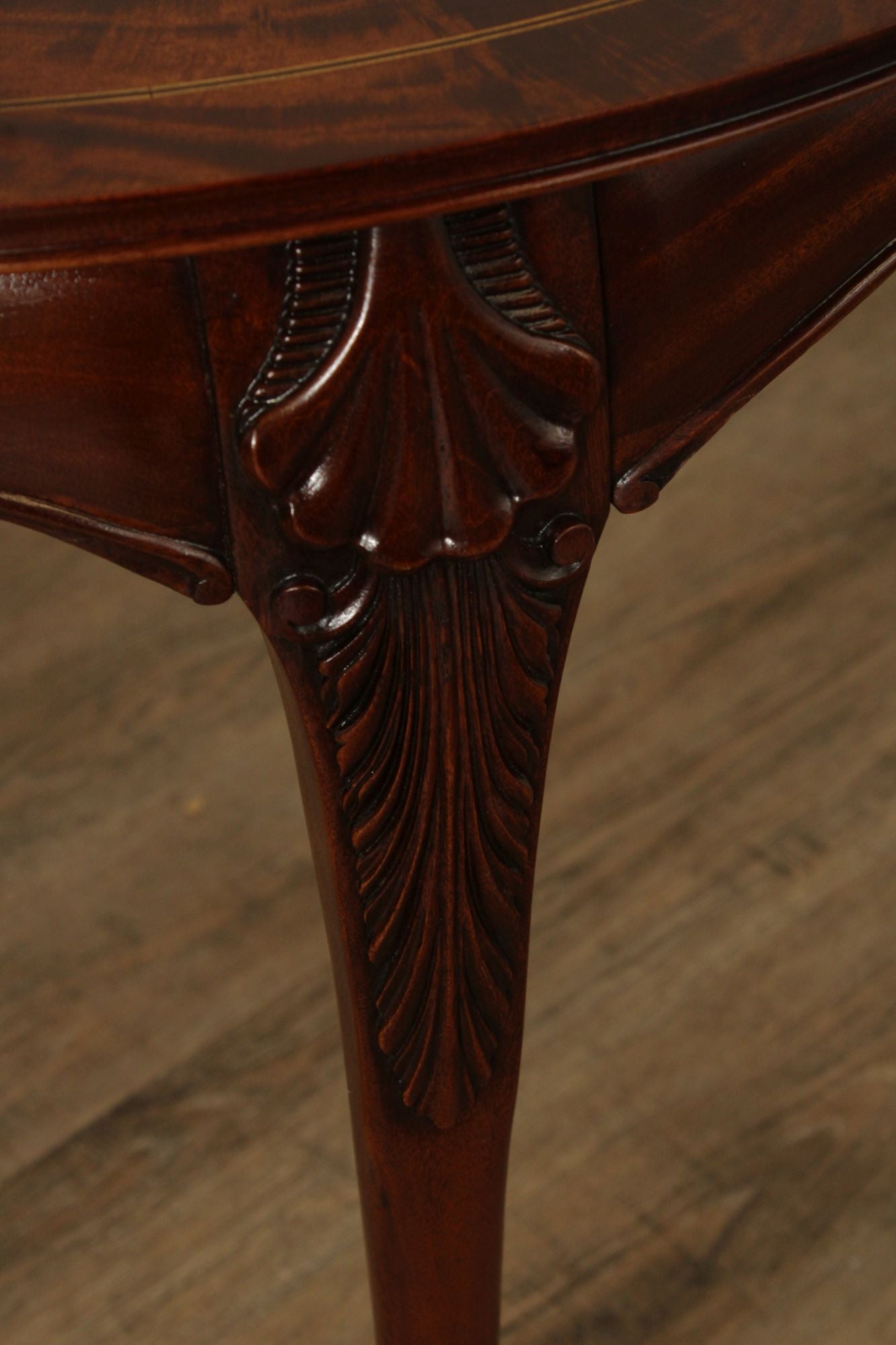 American Federal Style Mahogany Demilune Console Table