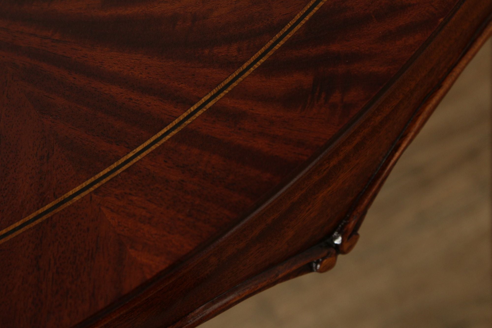 American Federal Style Mahogany Demilune Console Table