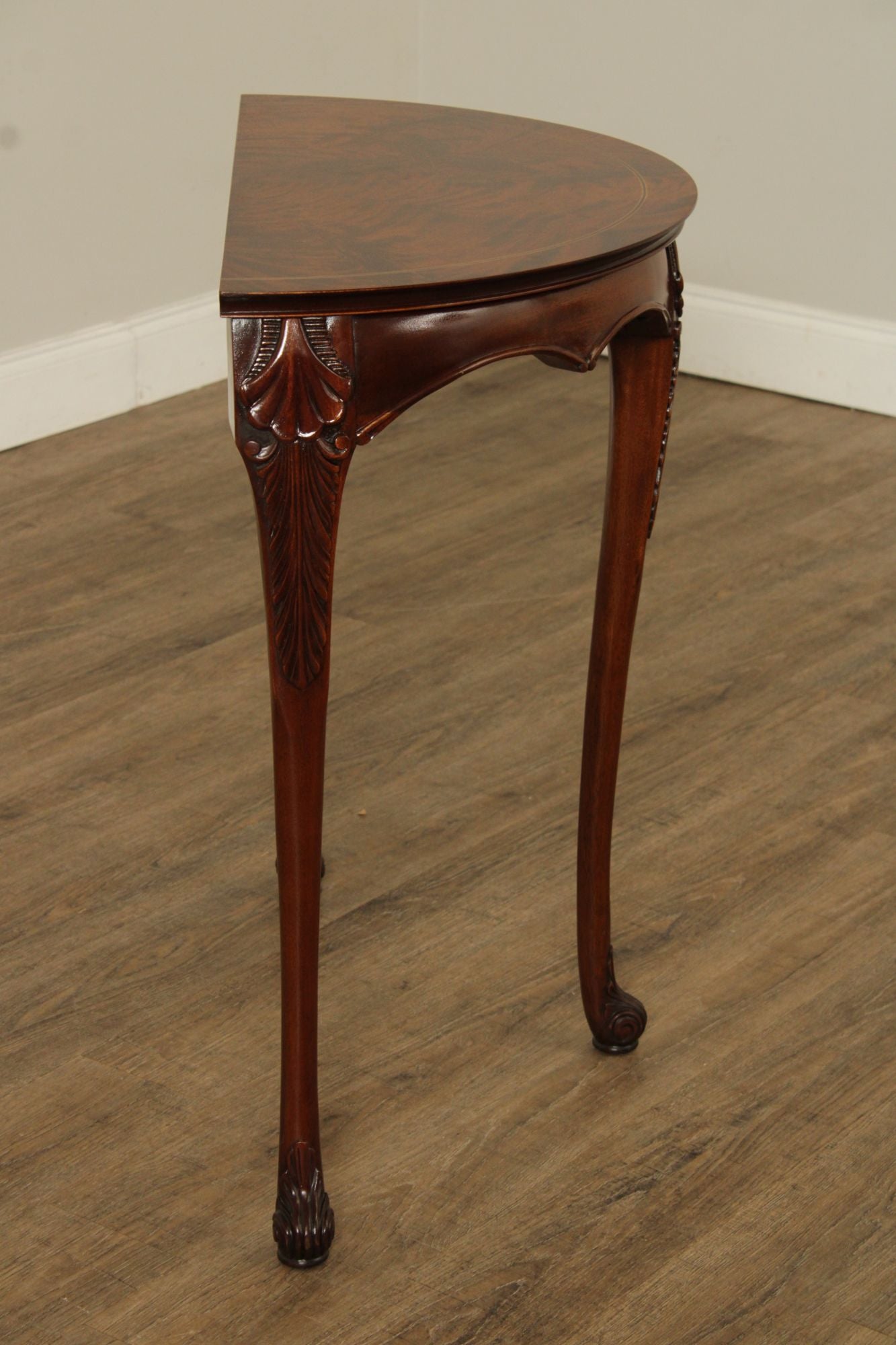 American Federal Style Mahogany Demilune Console Table
