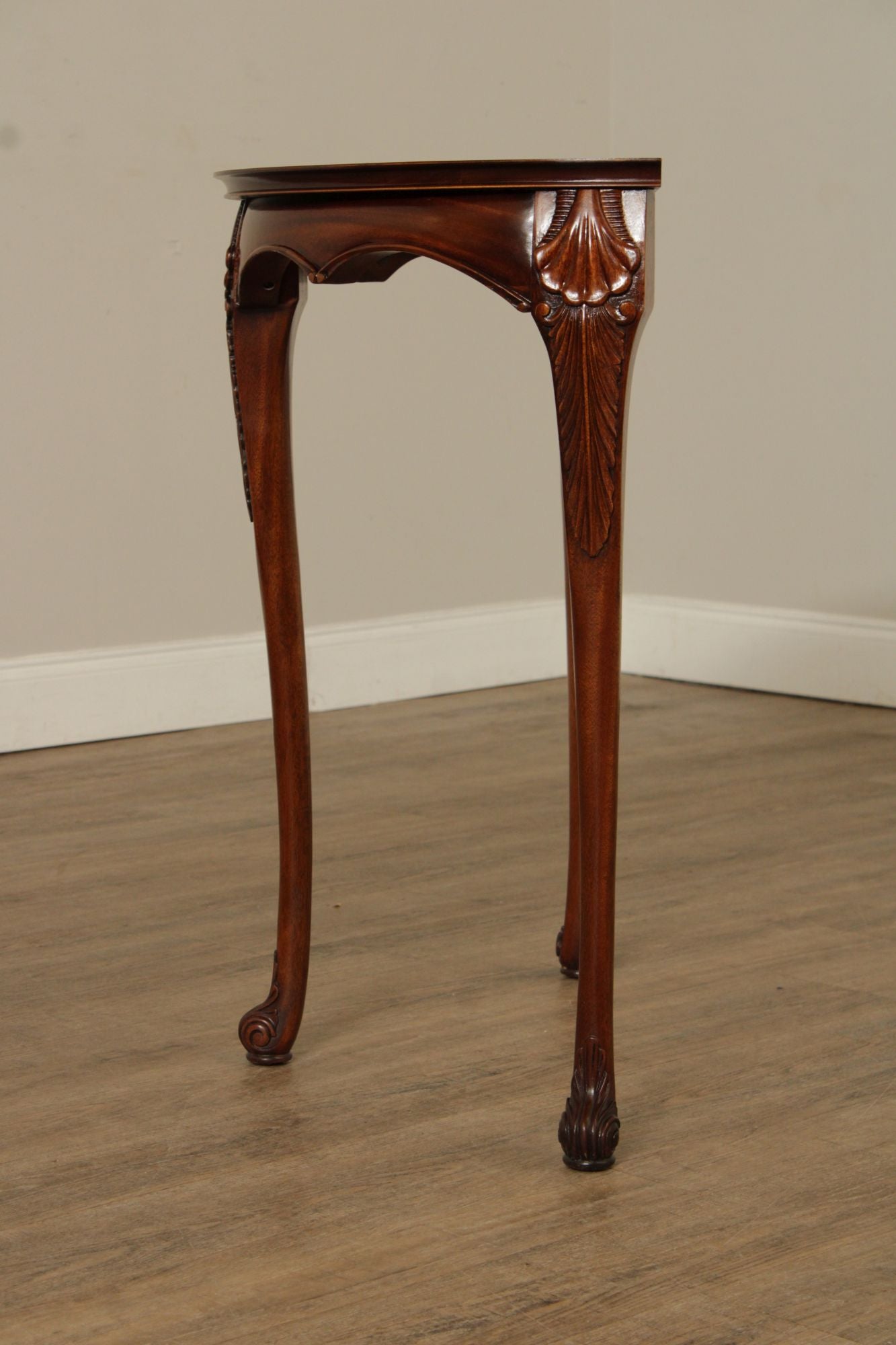 American Federal Style Mahogany Demilune Console Table