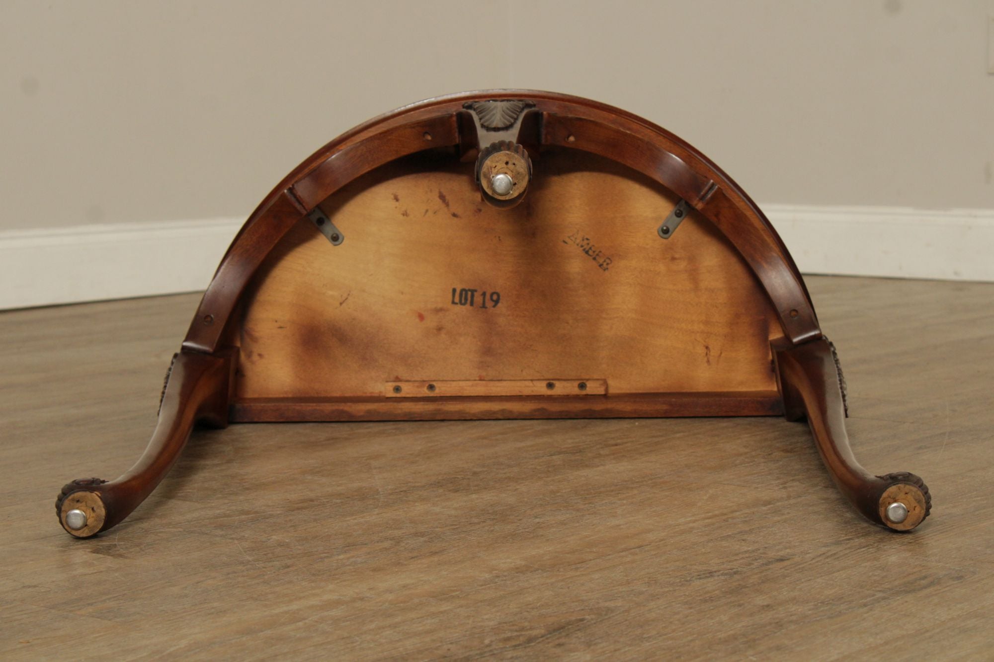 American Federal Style Mahogany Demilune Console Table