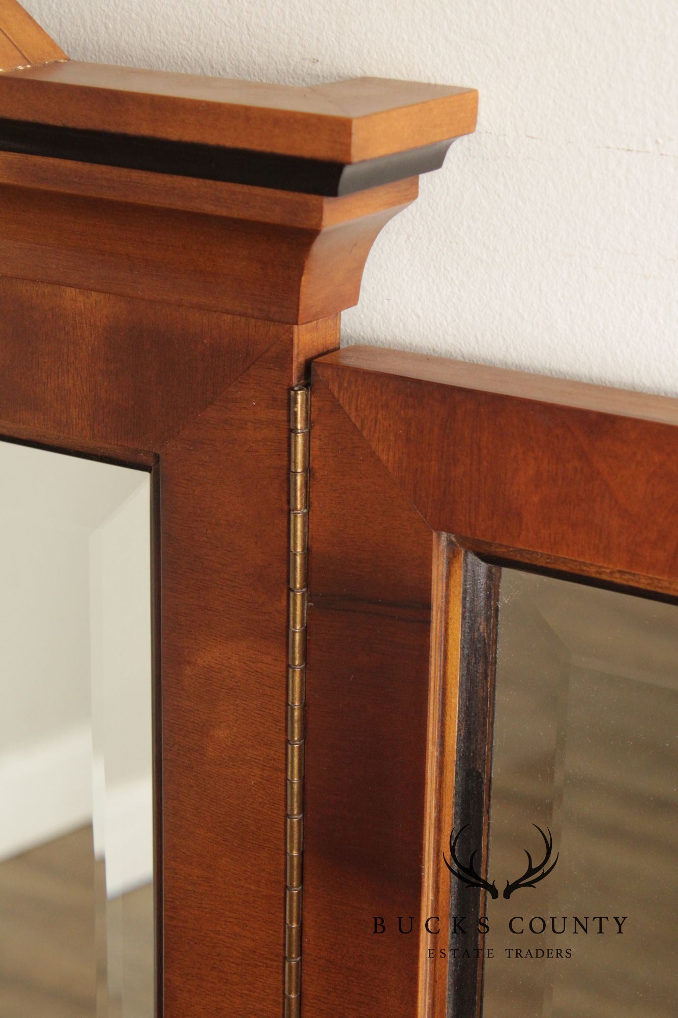 Century Furniture Empire Style Inlaid Tri-Fold Mirror