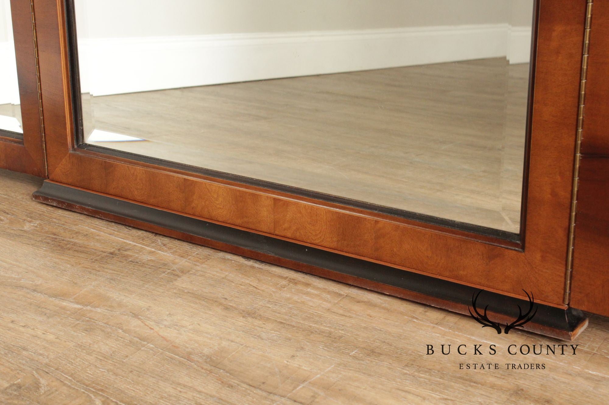 Century Furniture Empire Style Inlaid Tri-Fold Mirror