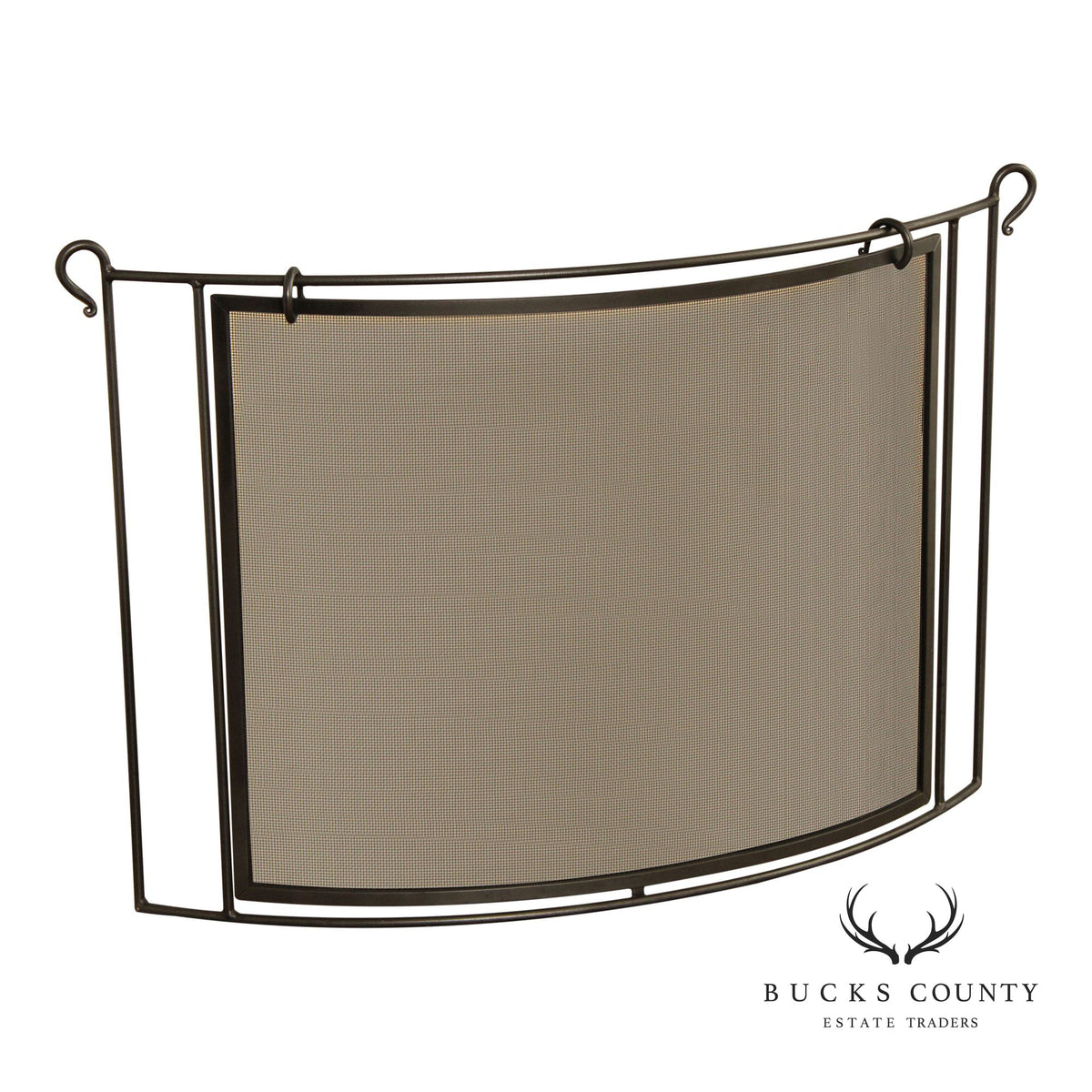 Pilgrim Bowed Forged Iron Fireplace Screen