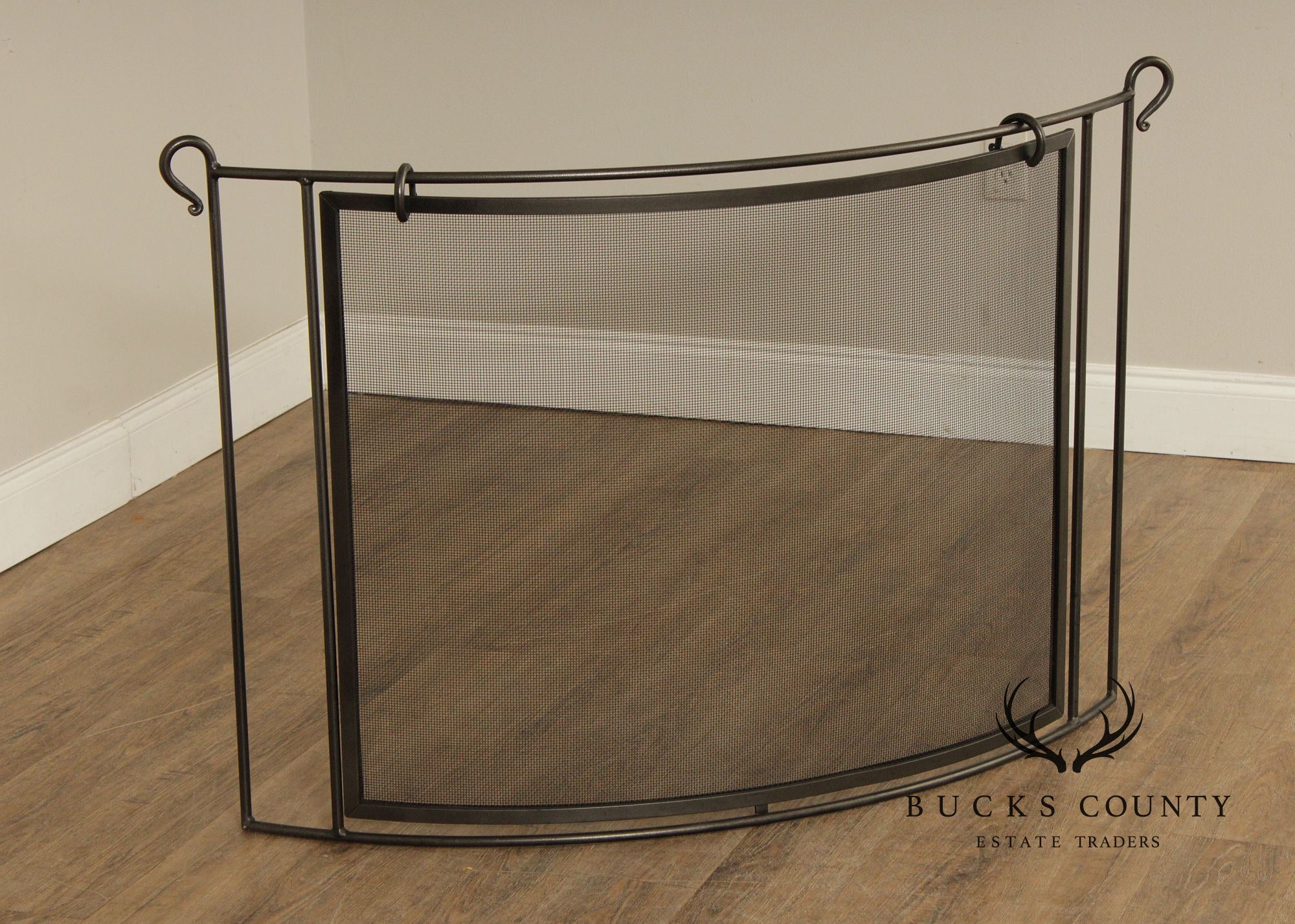 Pilgrim Bowed Forged Iron Fireplace Screen