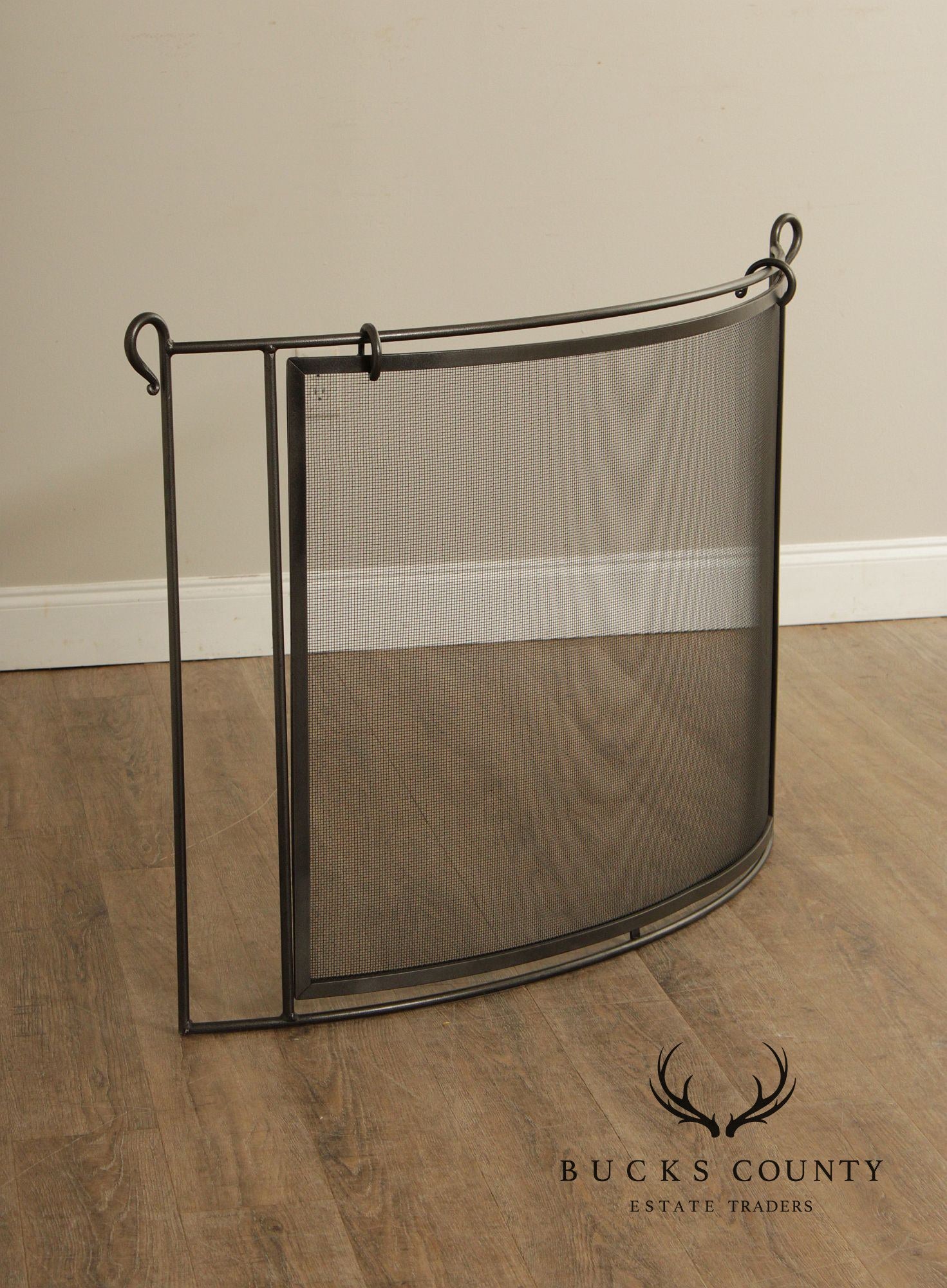 Pilgrim Bowed Forged Iron Fireplace Screen