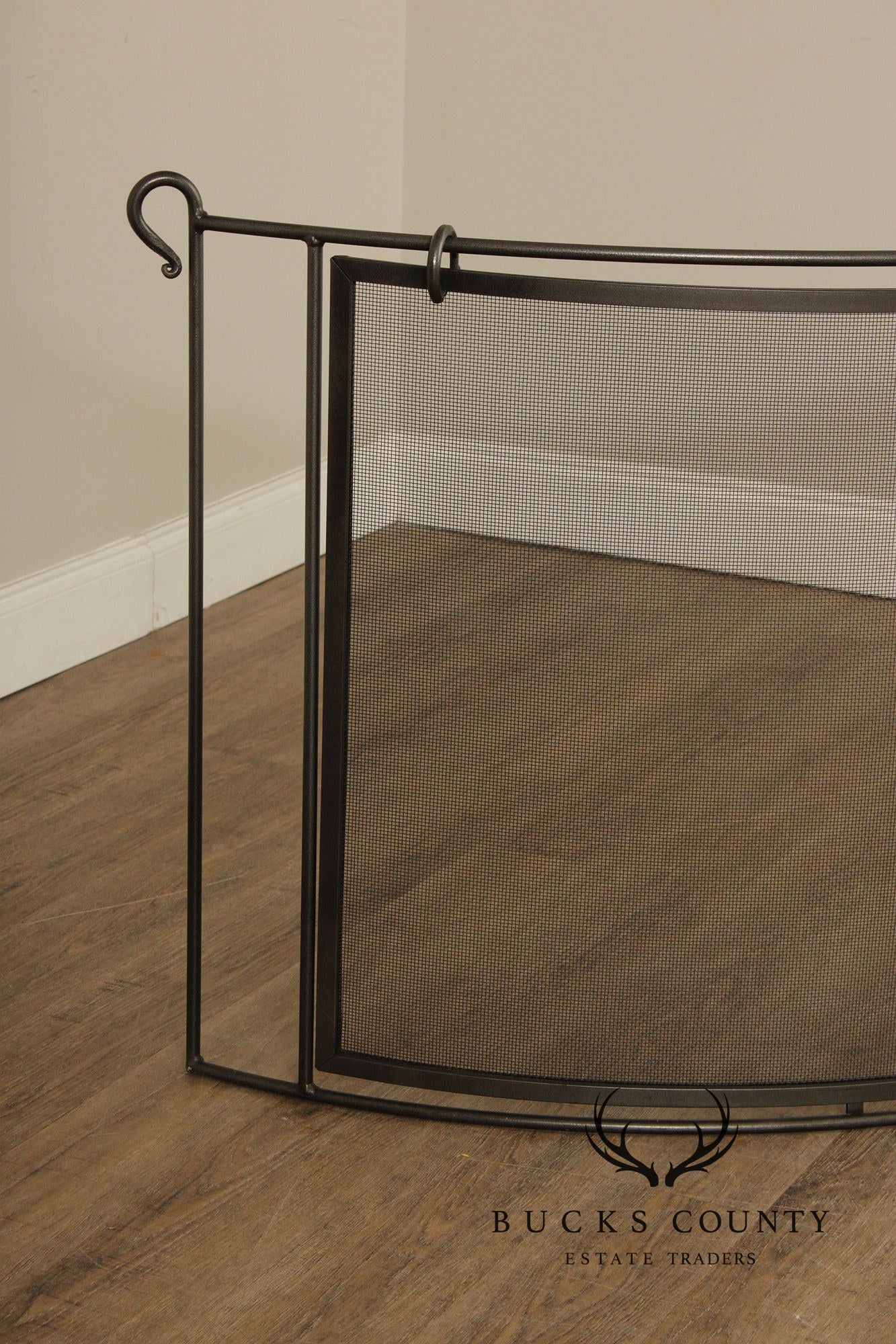 Pilgrim Bowed Forged Iron Fireplace Screen