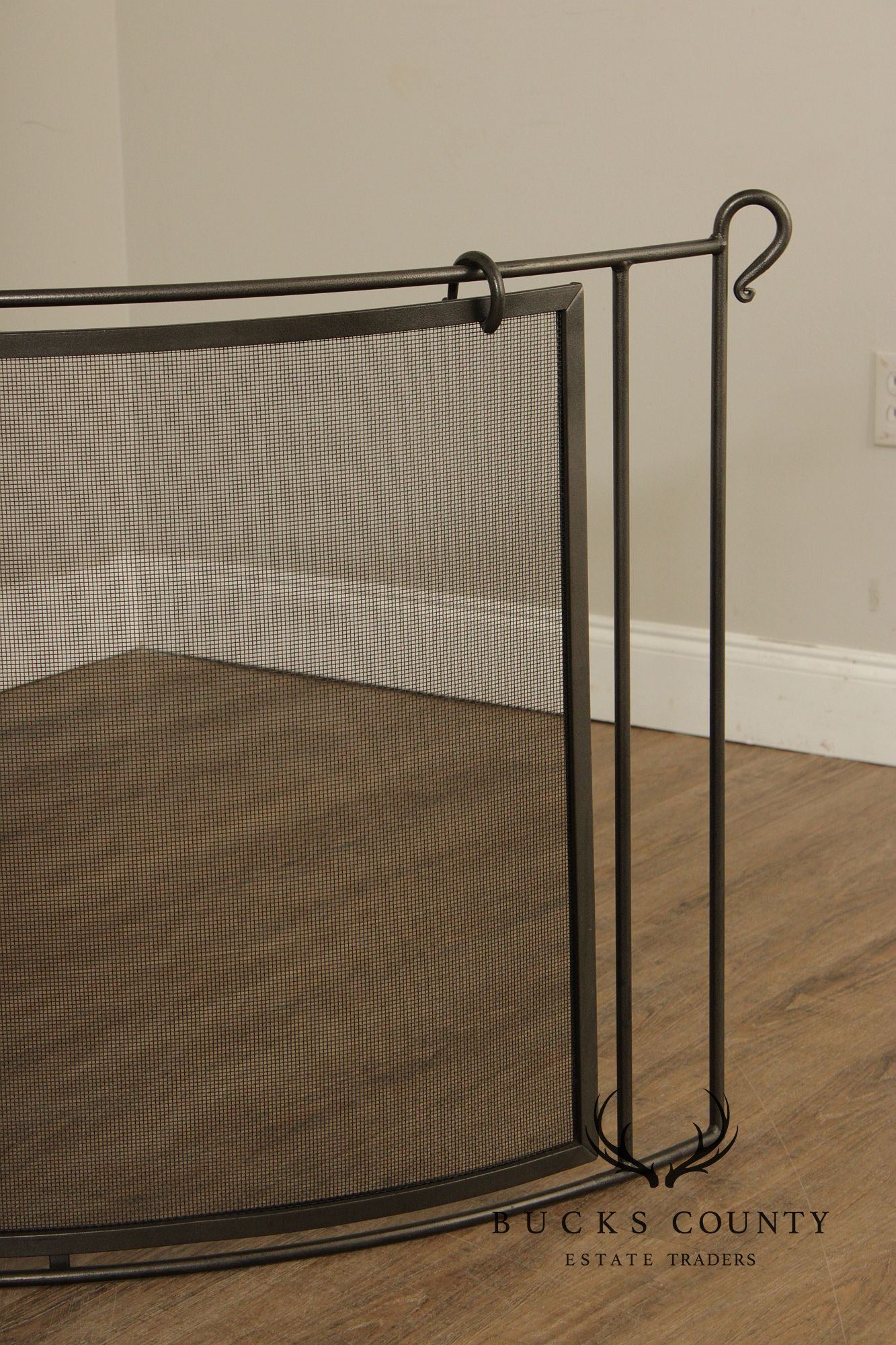 Pilgrim Bowed Forged Iron Fireplace Screen
