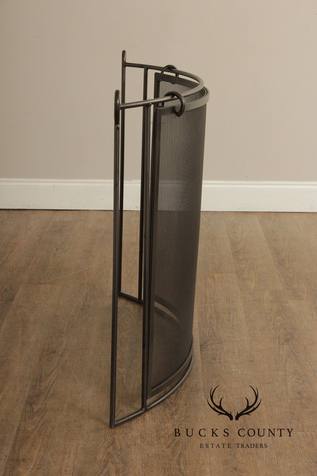 Pilgrim Bowed Forged Iron Fireplace Screen