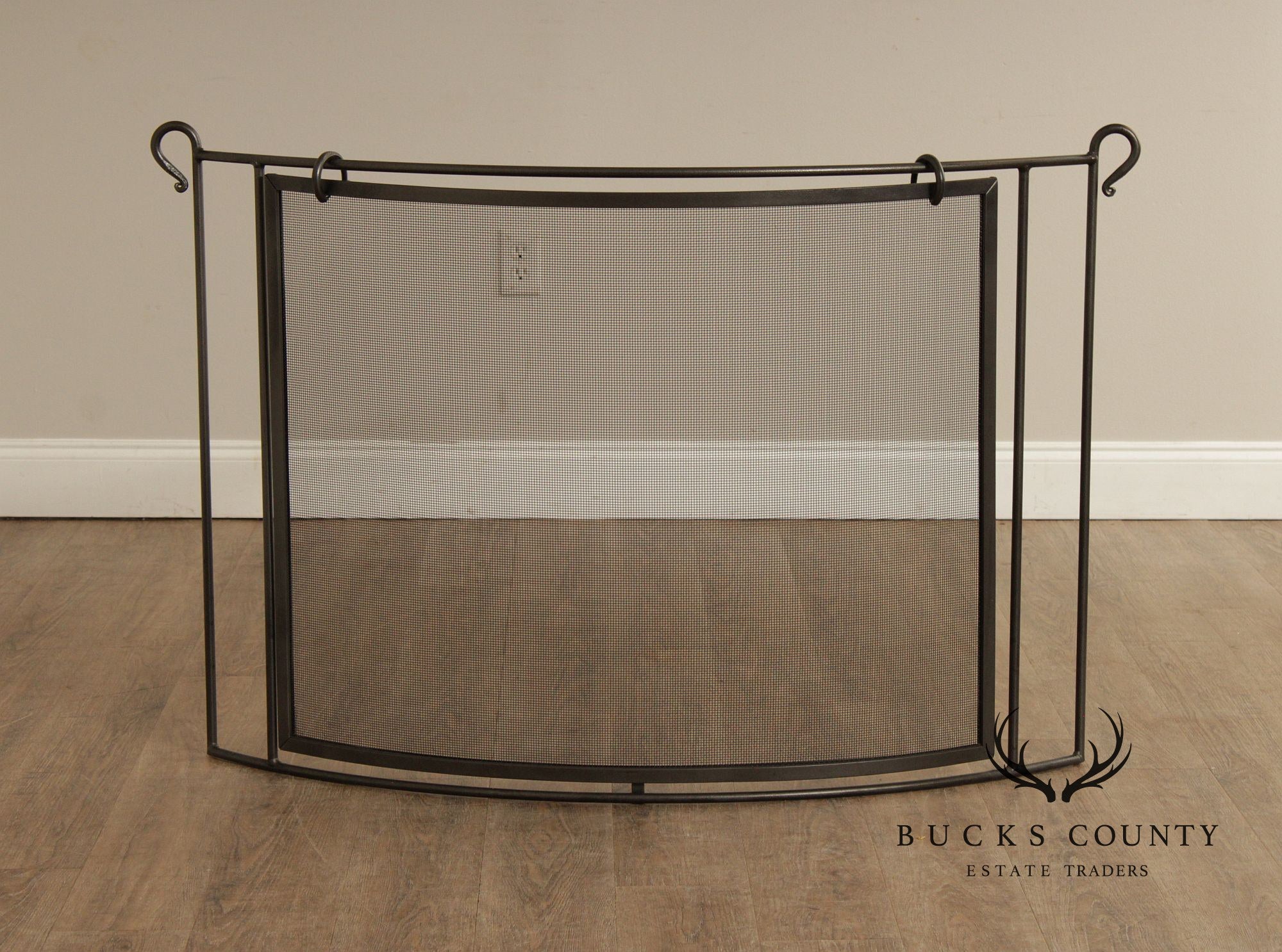 Pilgrim Bowed Forged Iron Fireplace Screen