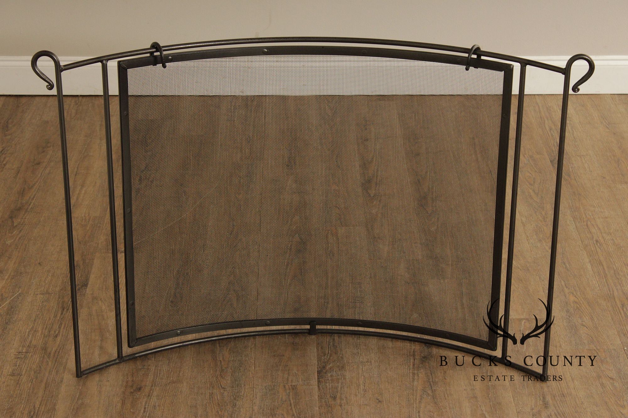 Pilgrim Bowed Forged Iron Fireplace Screen