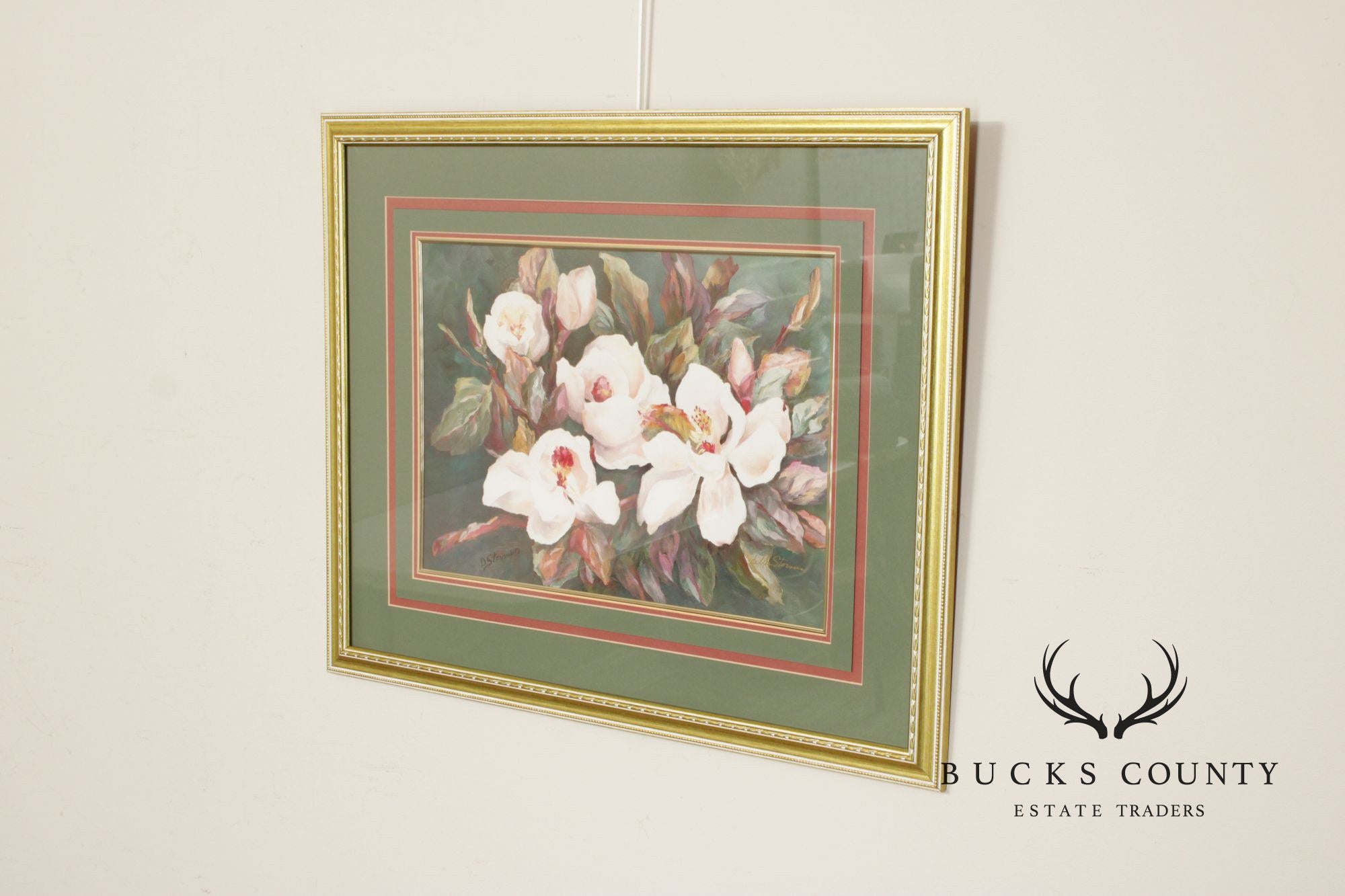 Della Storms Signed Print, 'Midnight Magnolia'
