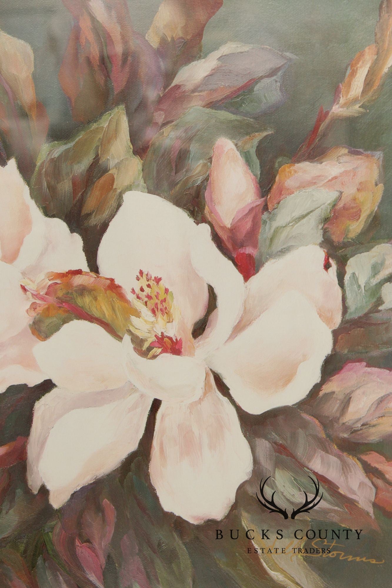 Della Storms Signed Print, 'Midnight Magnolia'