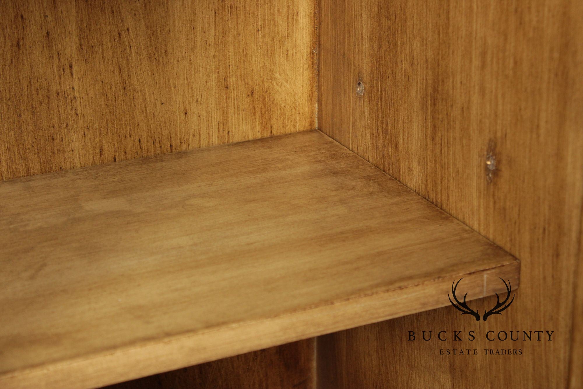 Hand Painted Continental Style Demilune Cabinet With Floral Motif