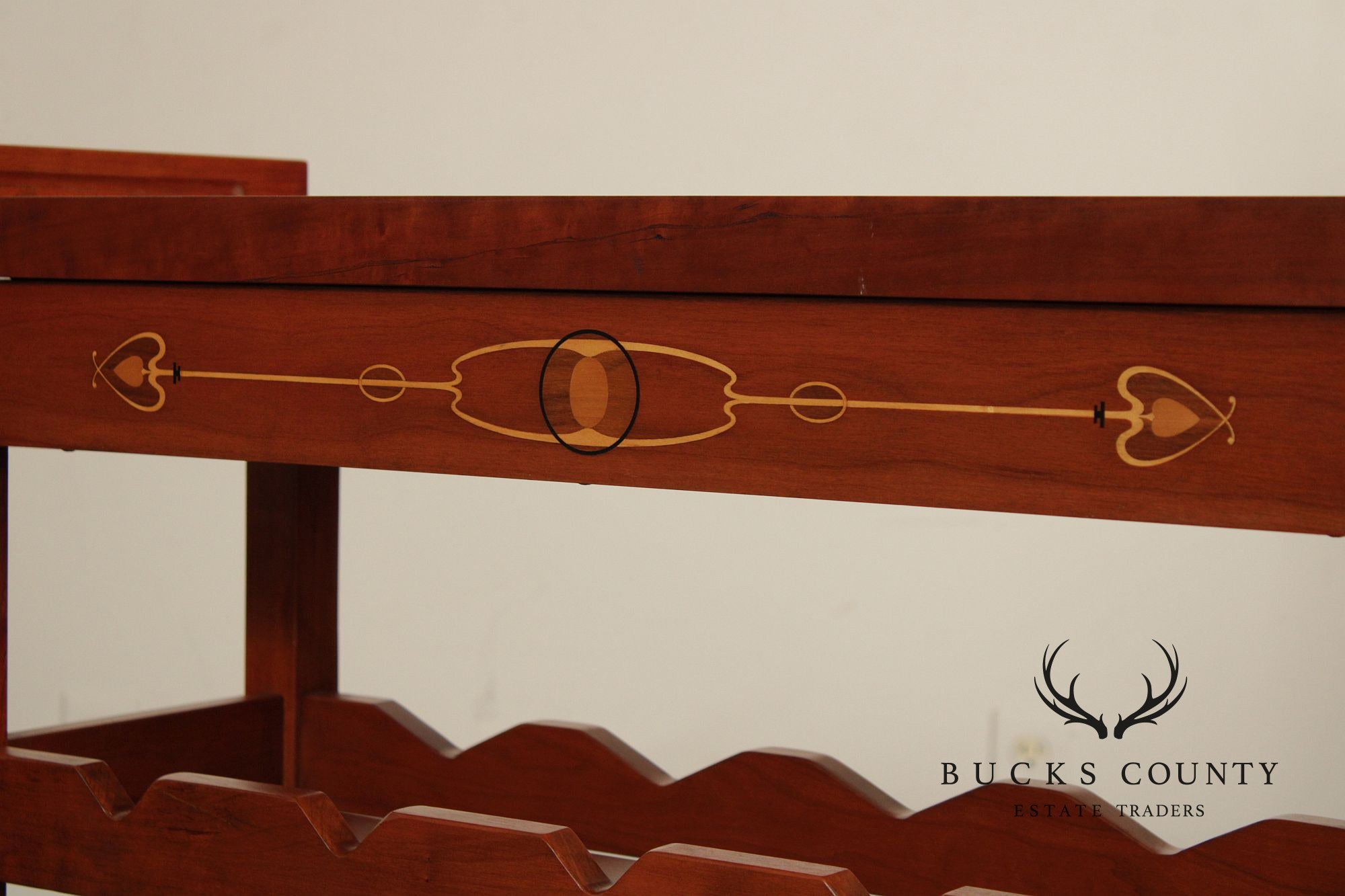 Stickley Mission Collection Cherry Wine Rack With Removable Serving Tray