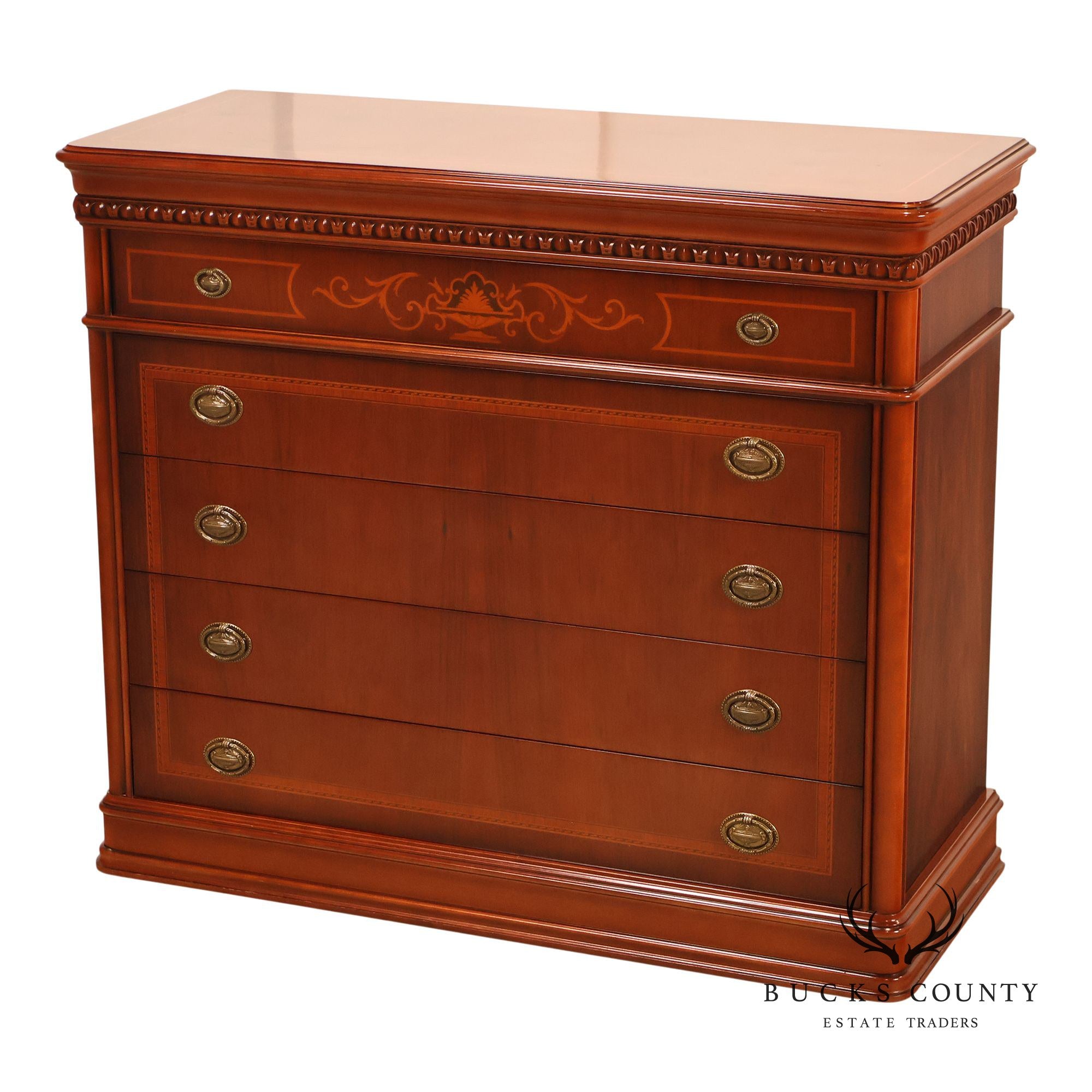 Edwardian Style Inlaid Mahogany Chest of Drawers