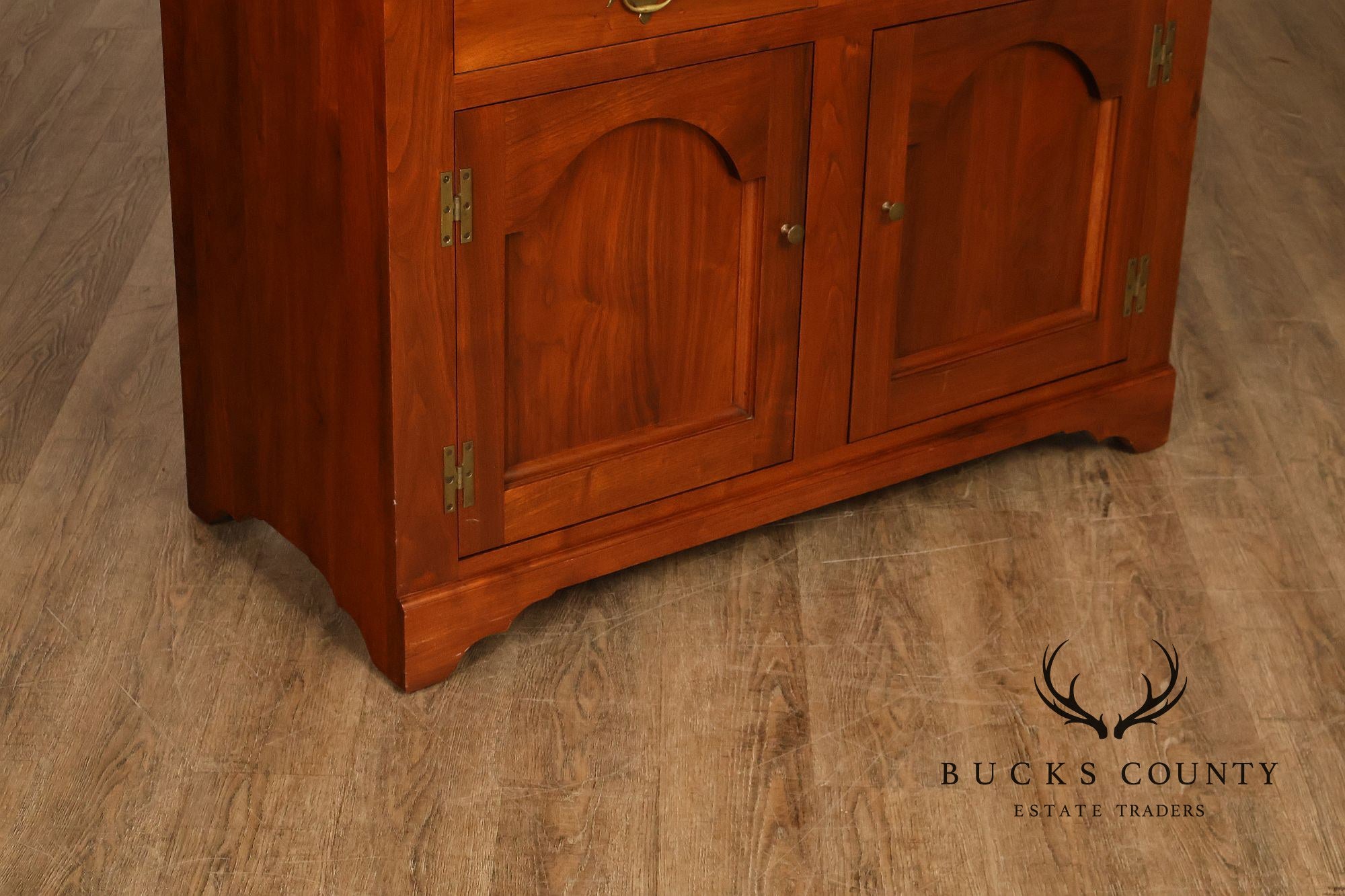 E.A. Clore Bench Made Solid Walnut Step Back Hutch