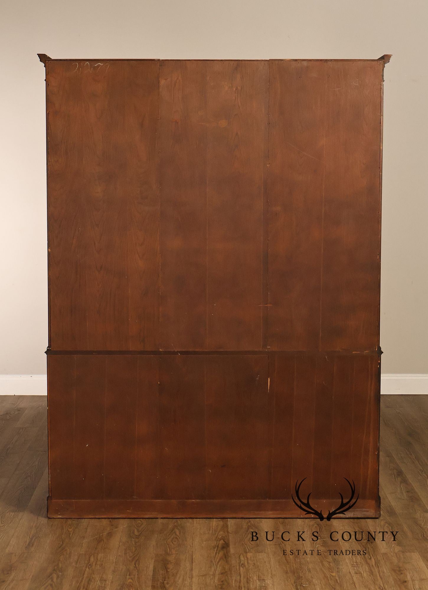 Baker Georgian Style Mahogany Breakfront Bookcase