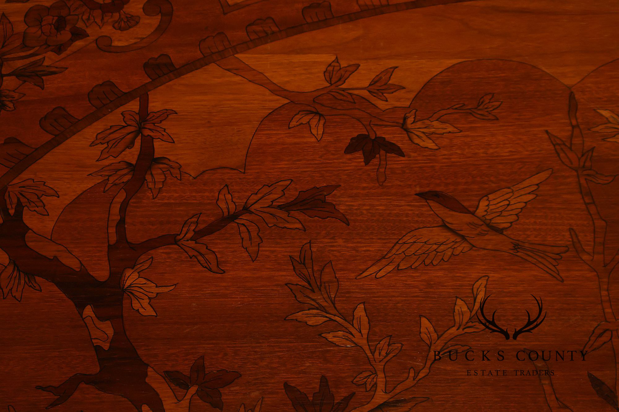Custom Louis XVI Style Walnut Marquetry Dining Table