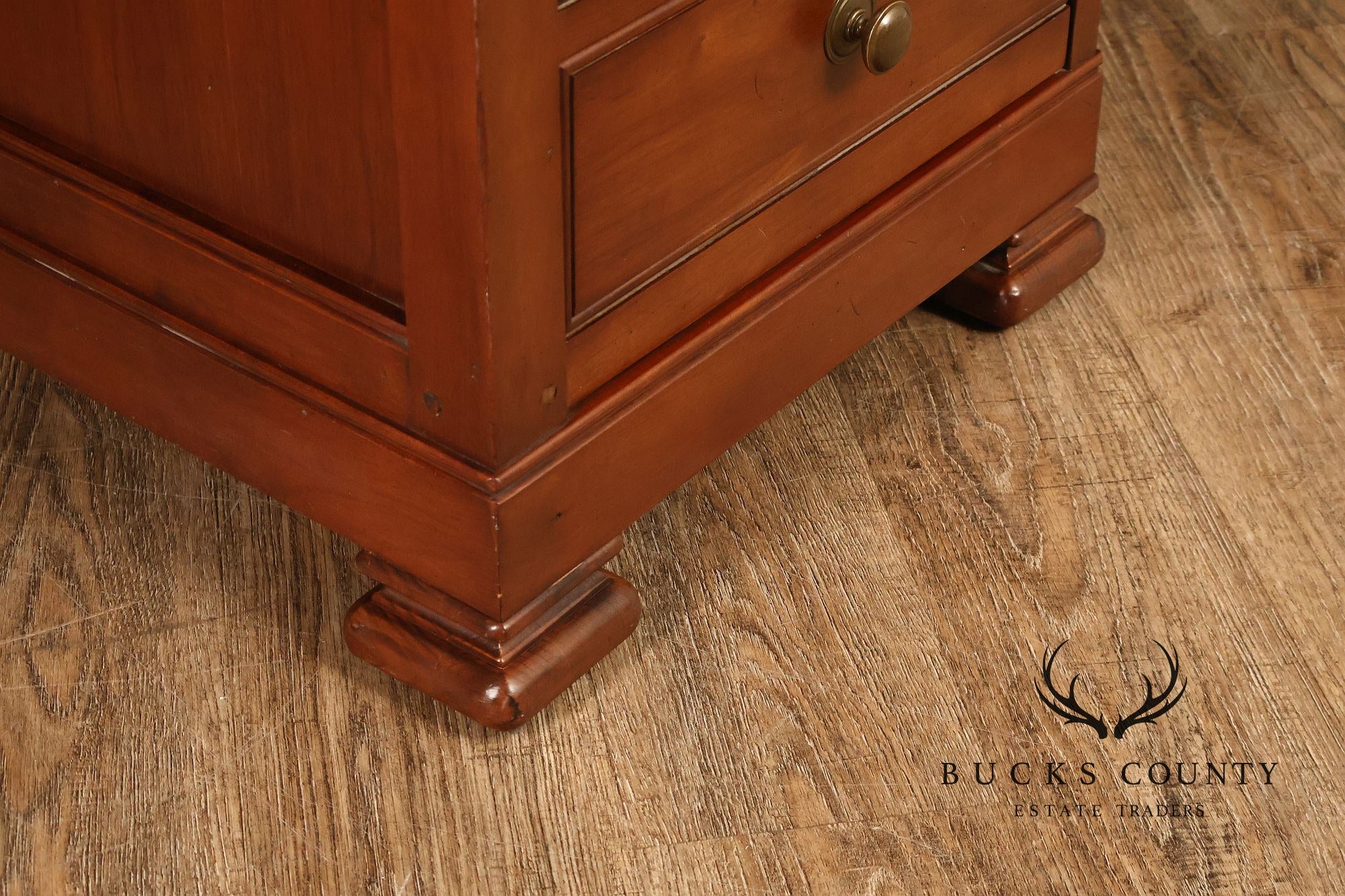 Sligh Leather Top Executive Pedestal Desk