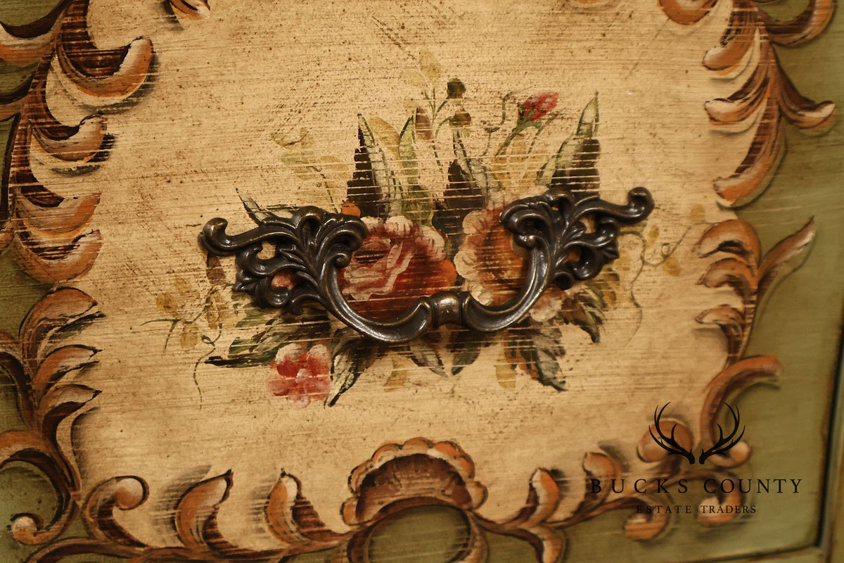 Lane Italian Rococo Style Painted Writing Desk