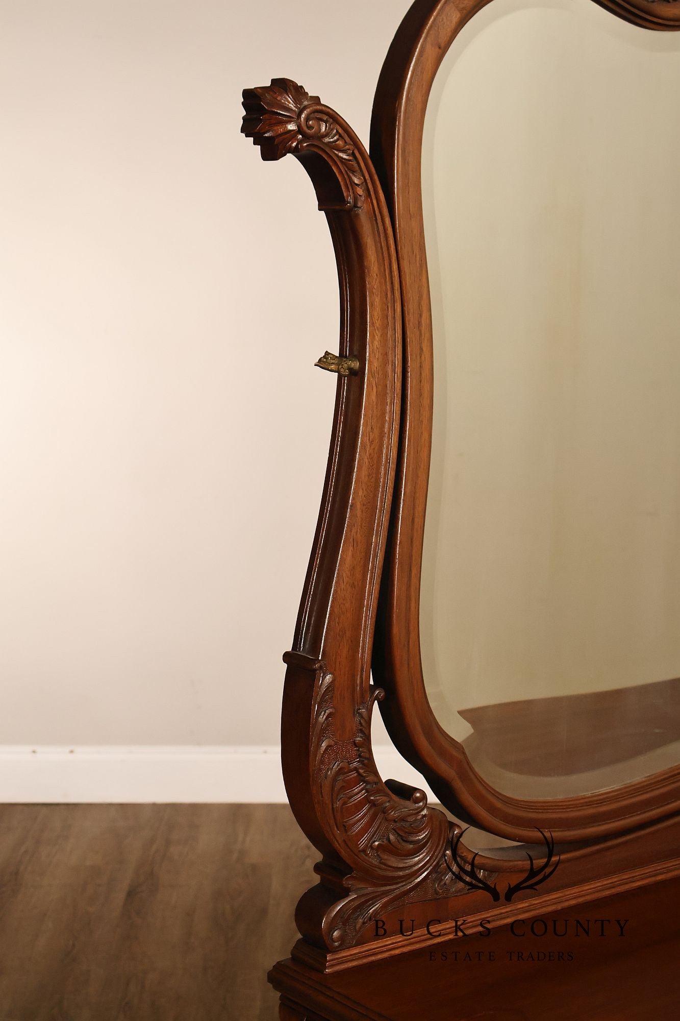 Antique R. J. Horner Carved Mahogany Dresser With Mirror