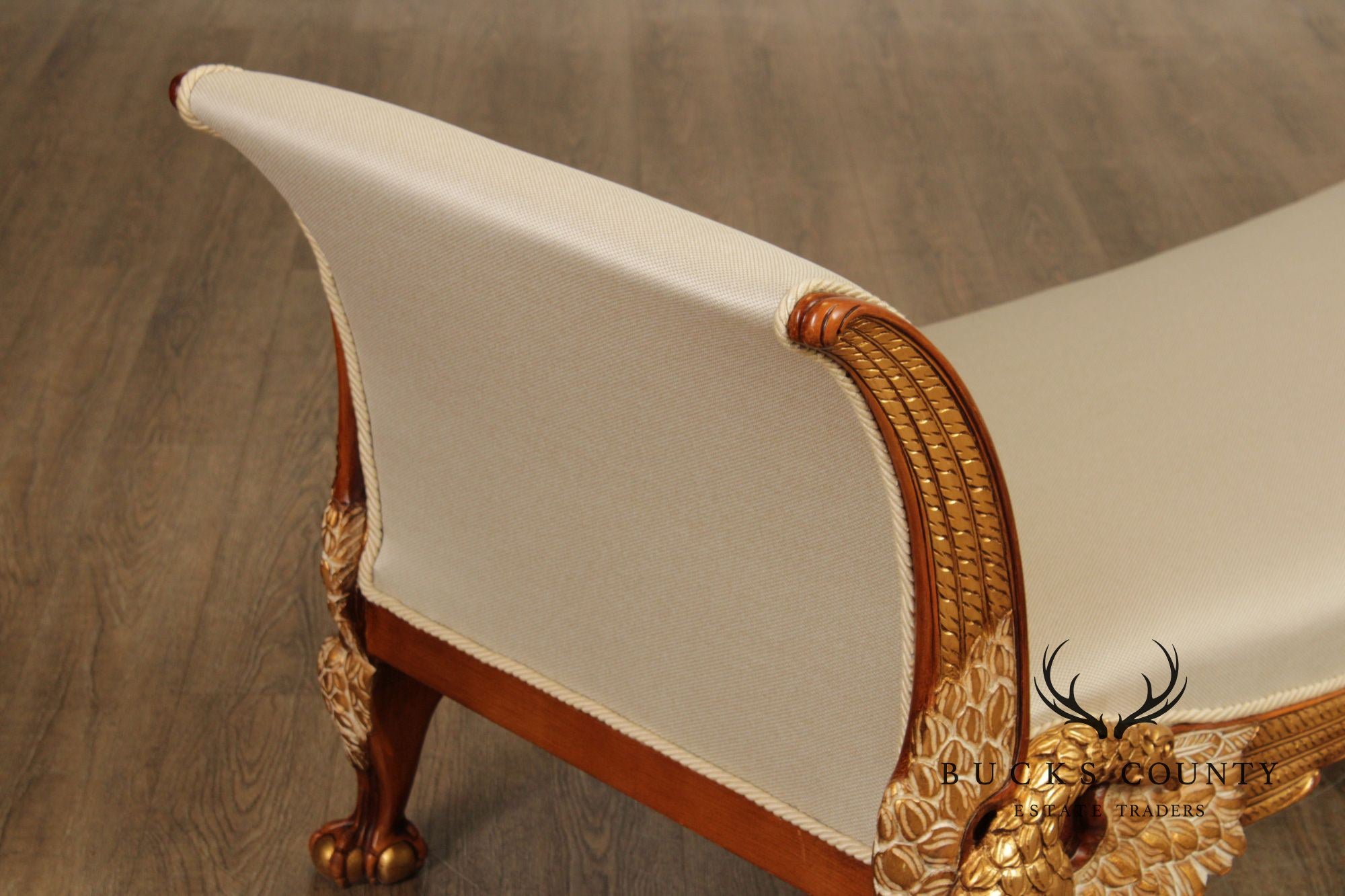 Italian Empire Gilt Carved Eagle Bench