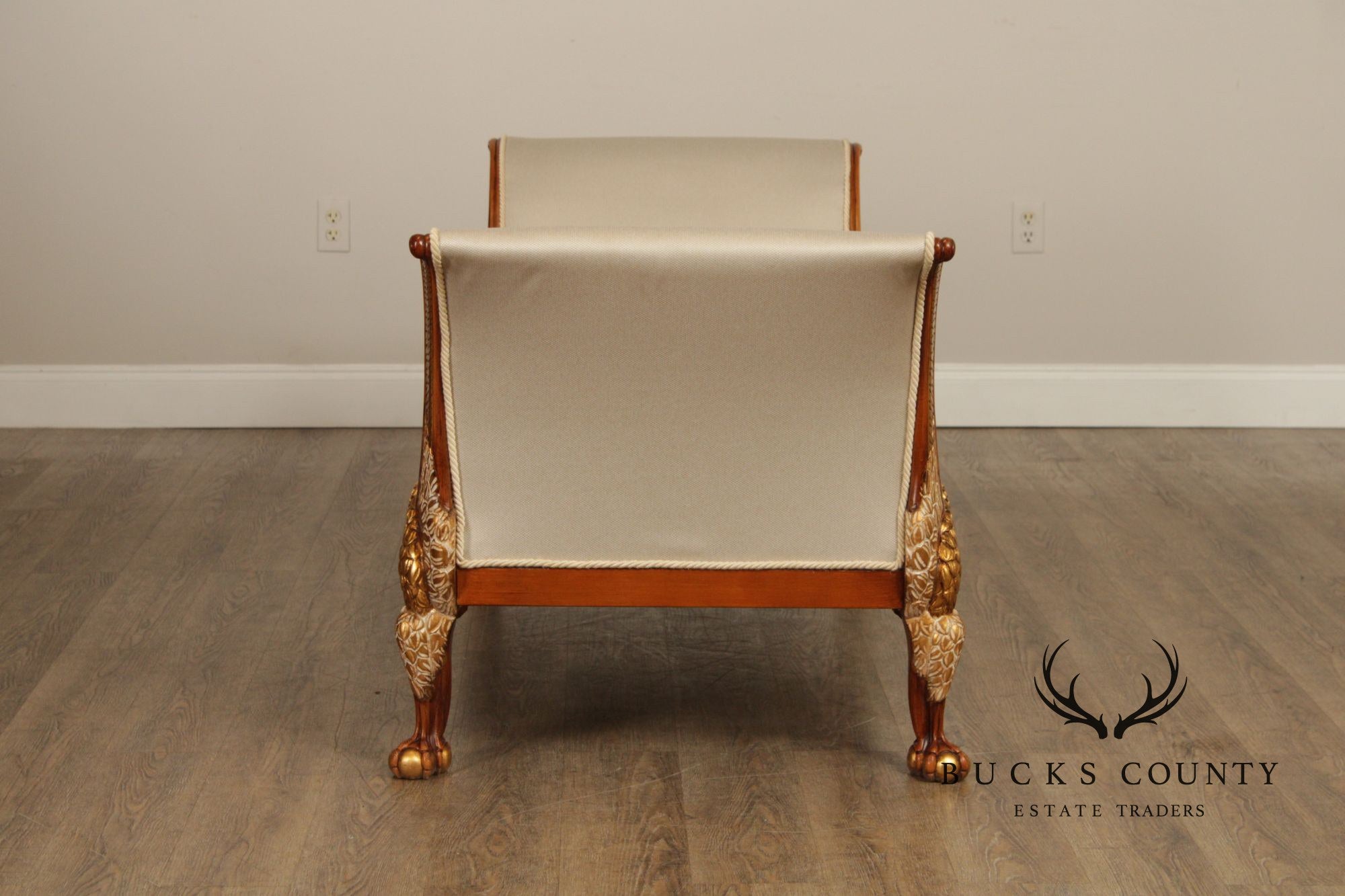 Italian Empire Gilt Carved Eagle Bench