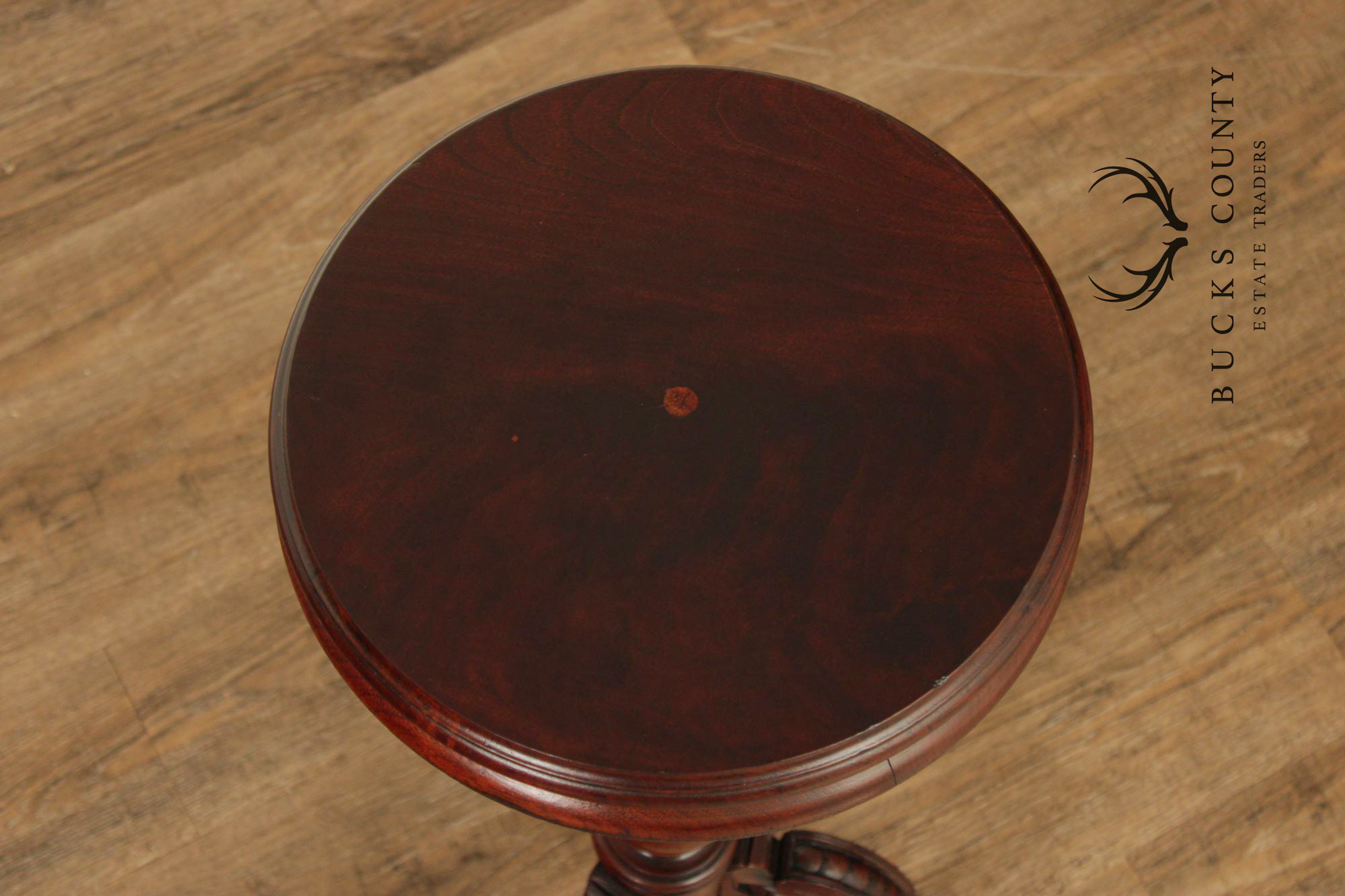 Antique Victorian Walnut Pedestal Plant Stand