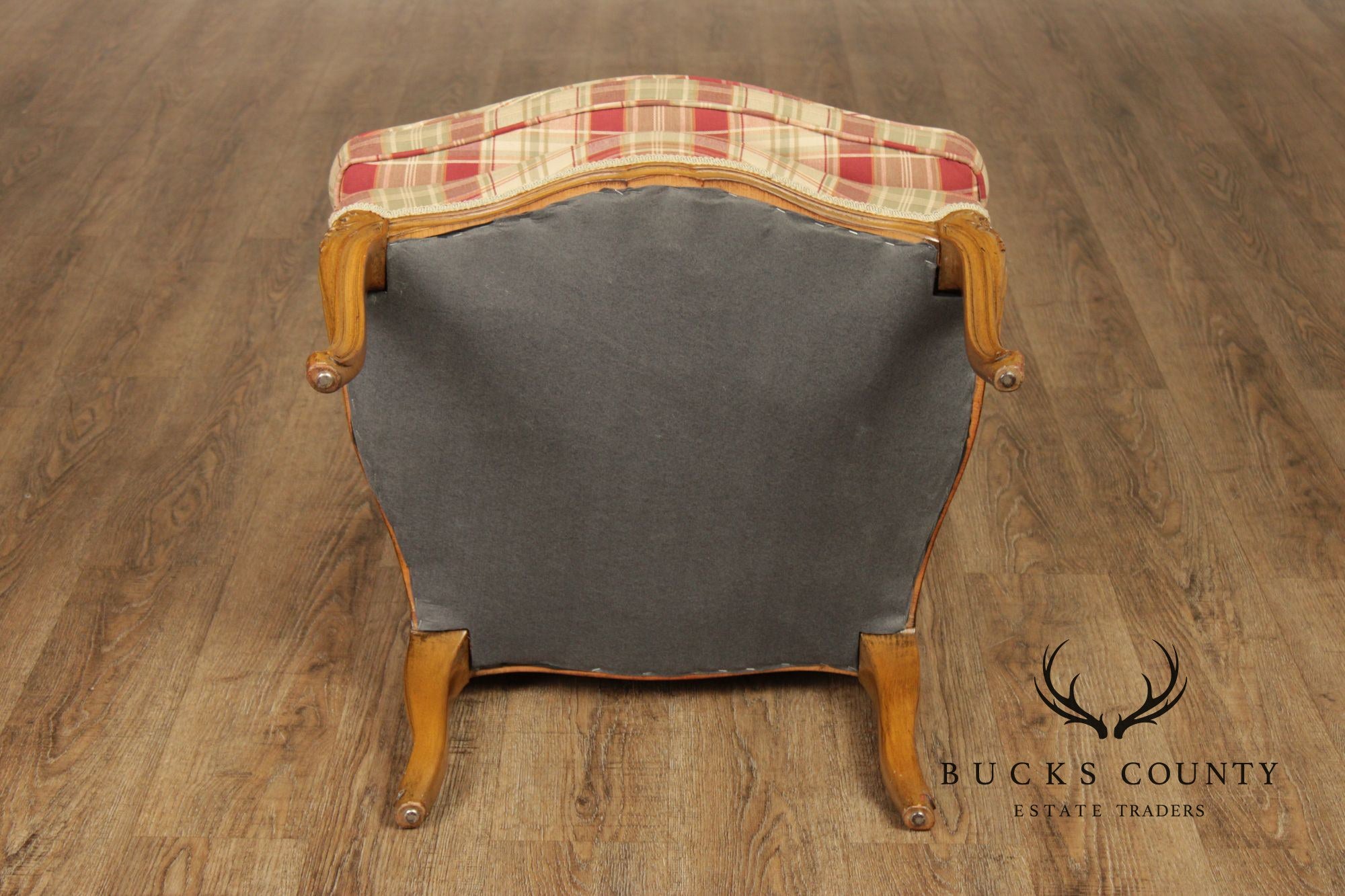 Pair Of Country French Carved Fruitwood Wingback Host Chairs