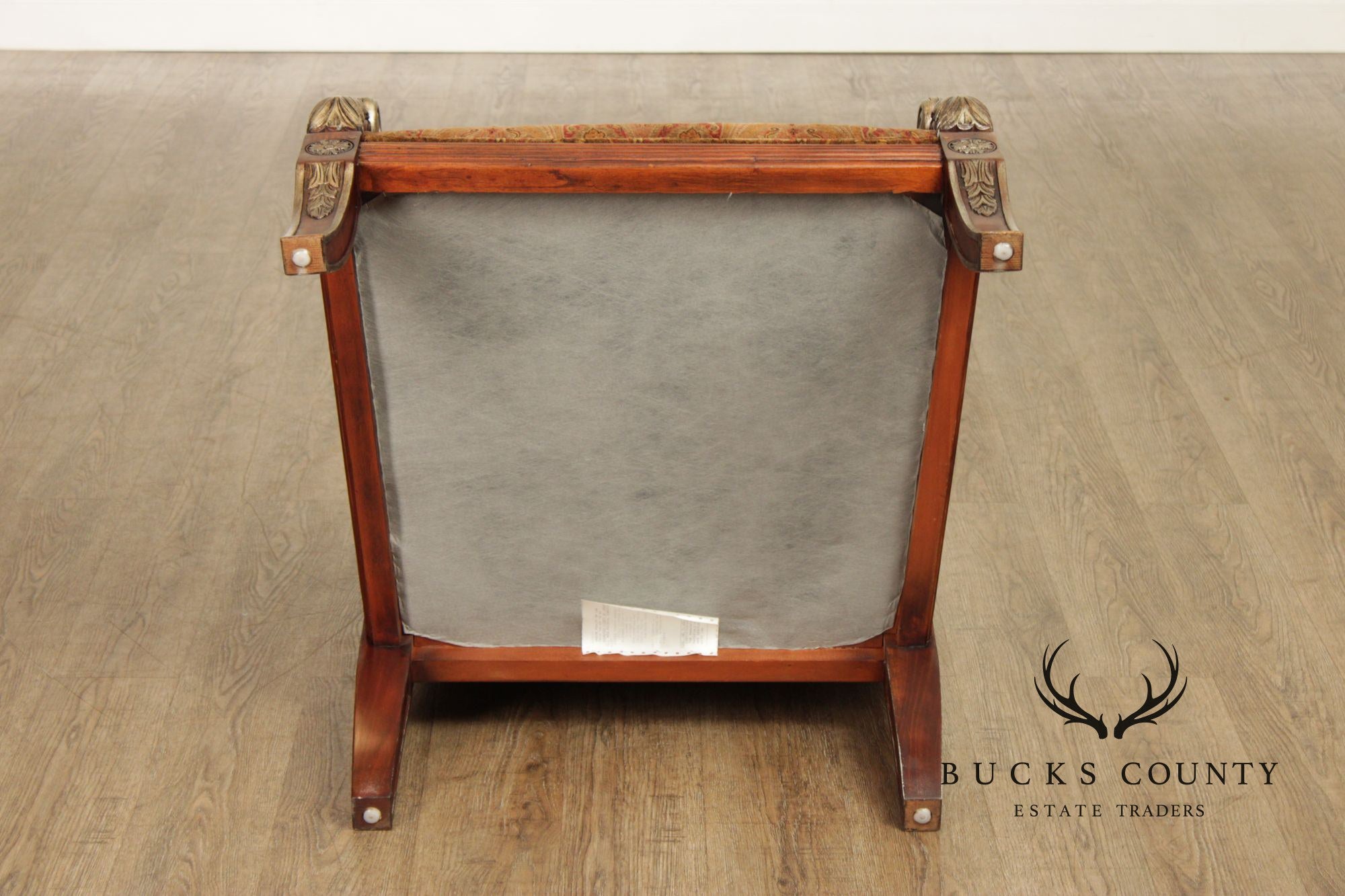 Regency Style Pair of Silver Painted Armchairs