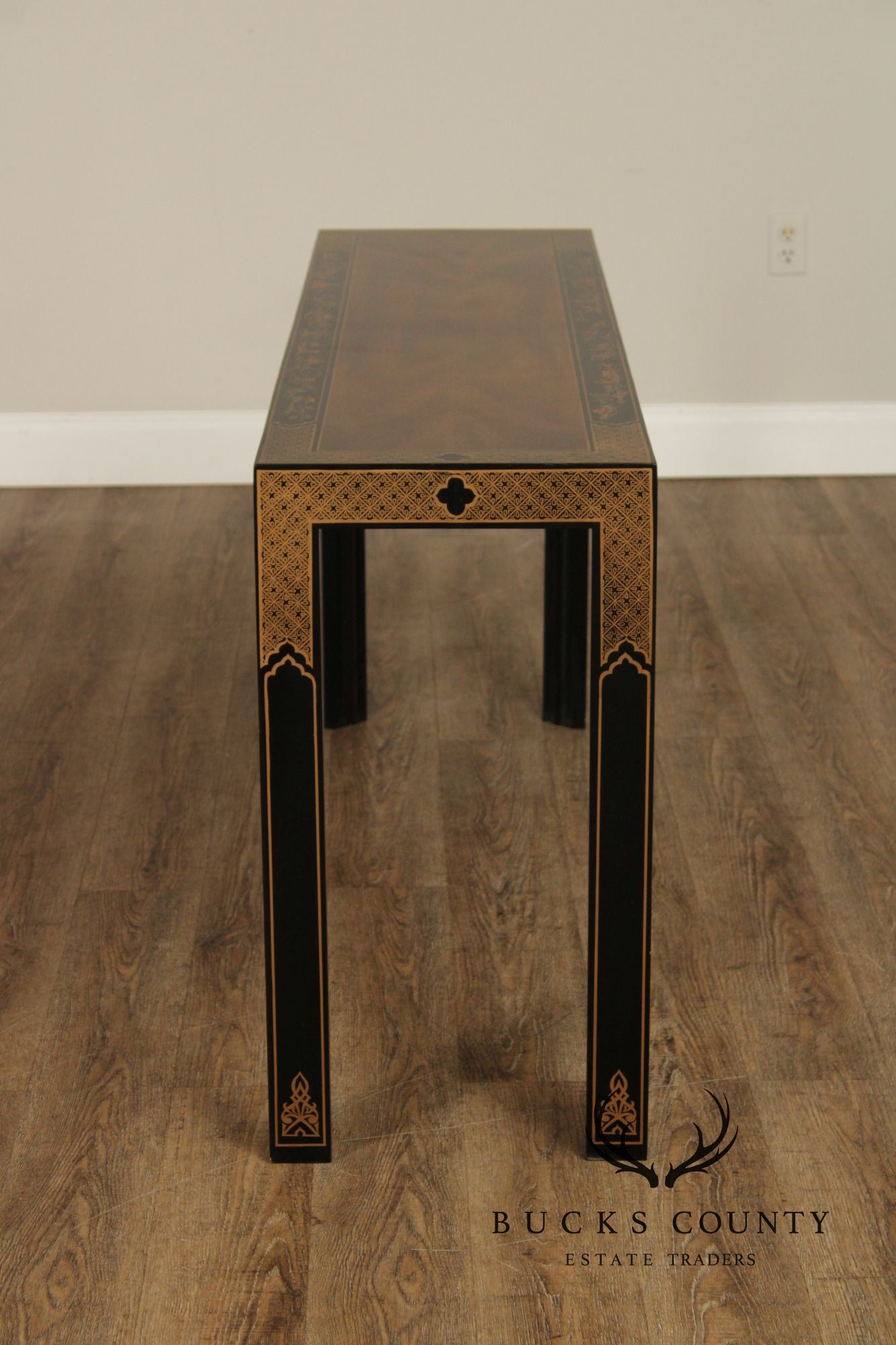Drexel Chinoiserie Paint Decorated Asian Style Console Table