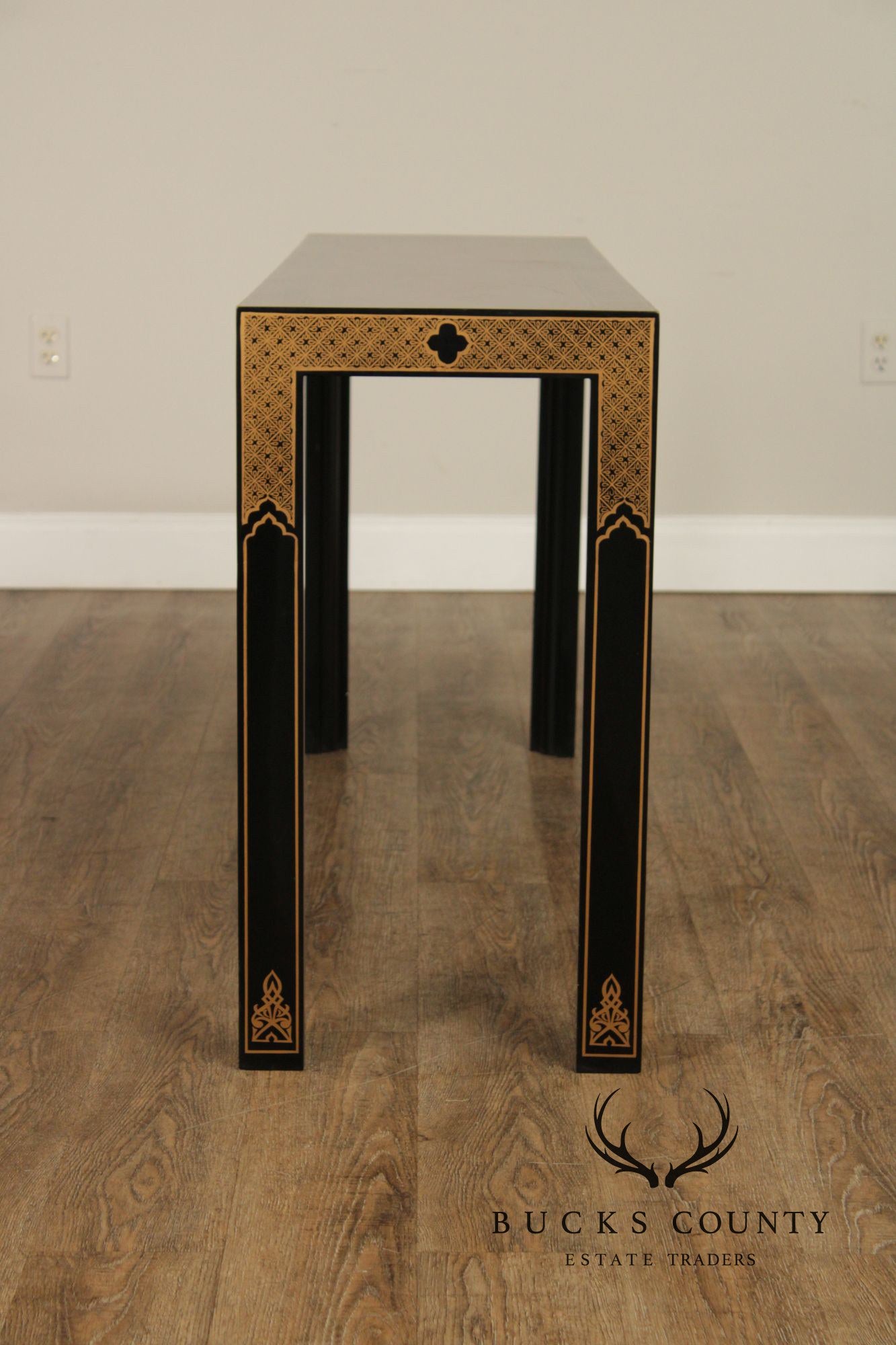 Drexel Chinoiserie Paint Decorated Asian Style Console Table