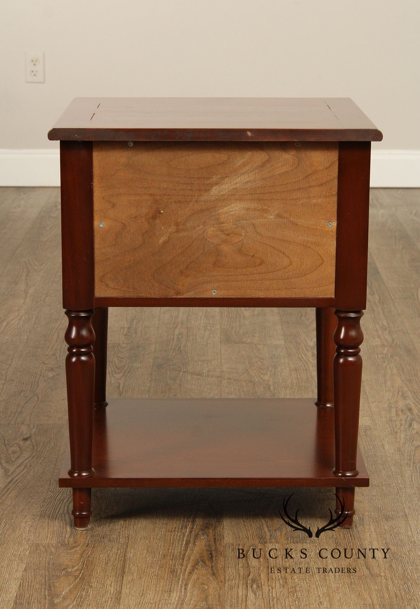 Traditional Style Two Drawer Mahogany Nightstand