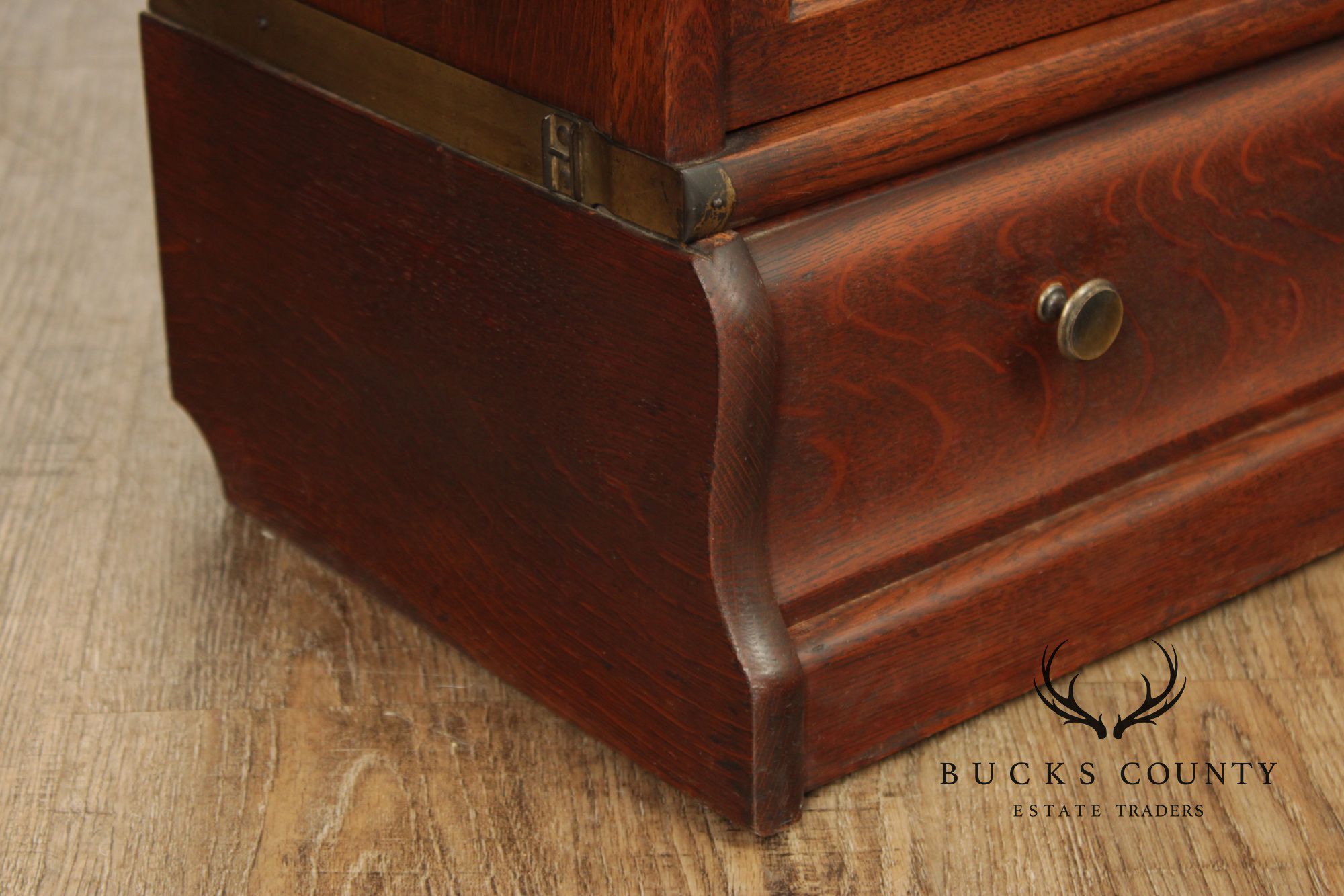 Globe Wernicke Antique Oak Three-Stack Barrister Bookcase