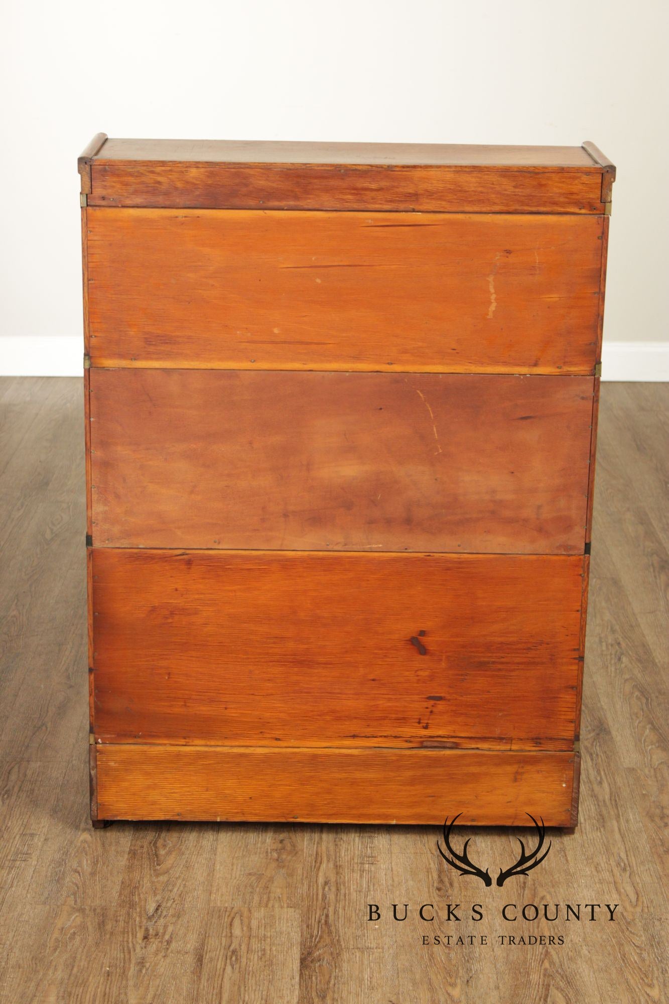 Globe Wernicke Antique Oak Three-Stack Barrister Bookcase