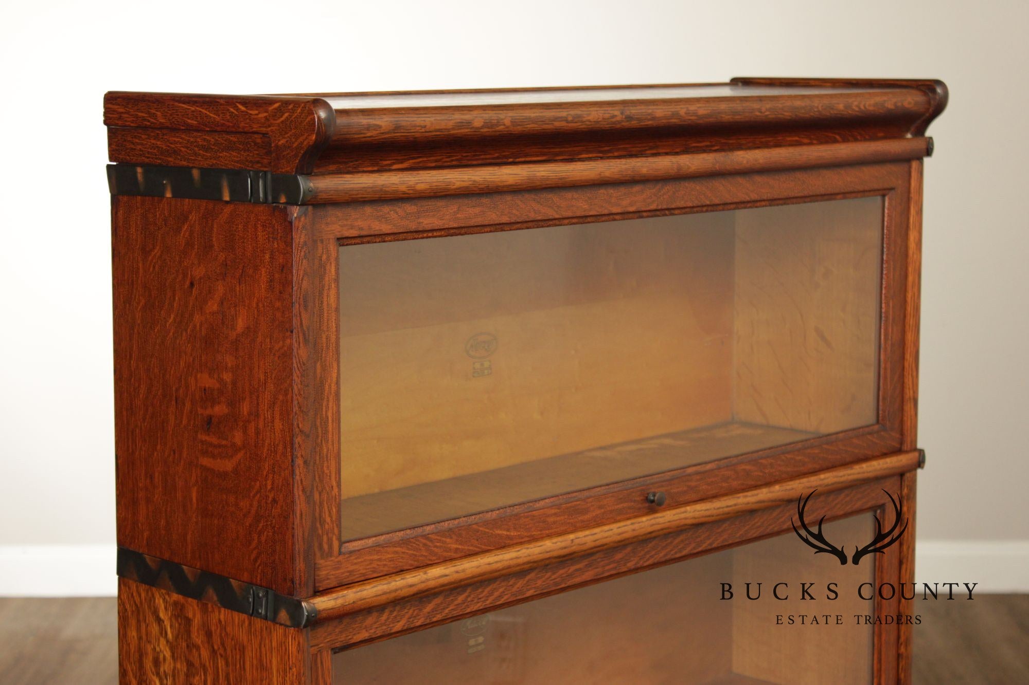 Antique Macey Mission Oak Four Stack Barrister Bookcase