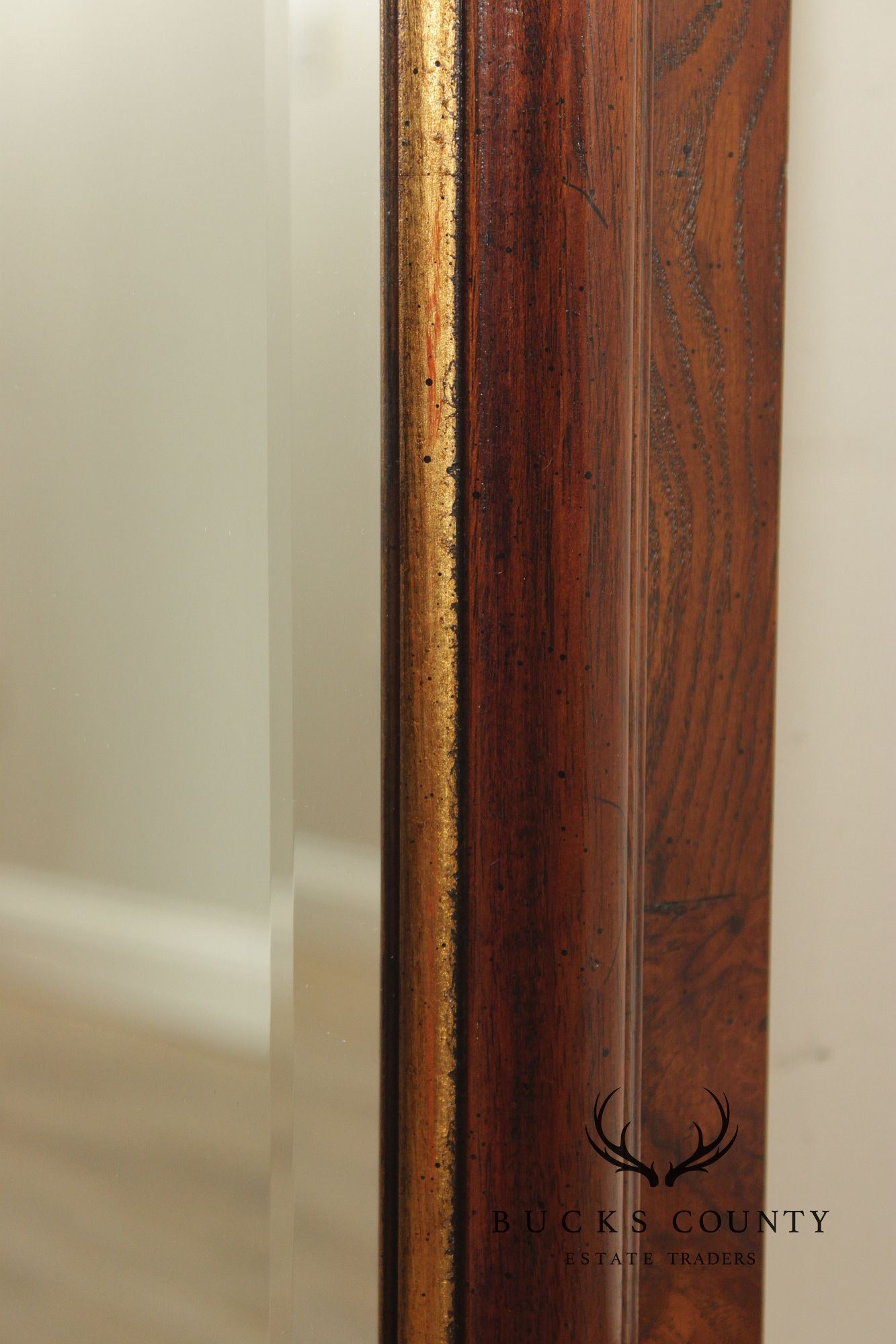 Henredon Georgian Style Burlwood Wall Mirror