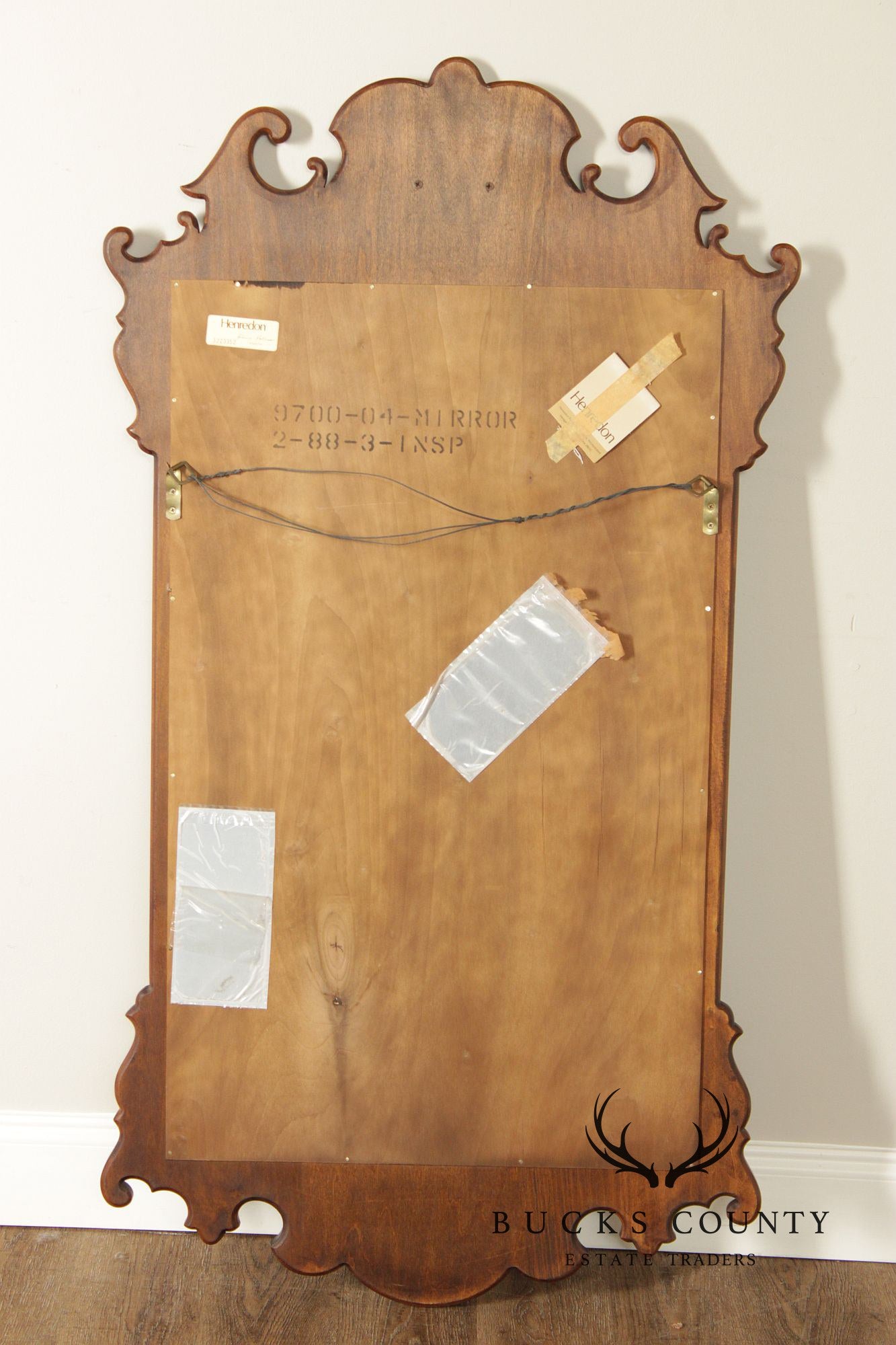 Henredon Georgian Style Burlwood Wall Mirror