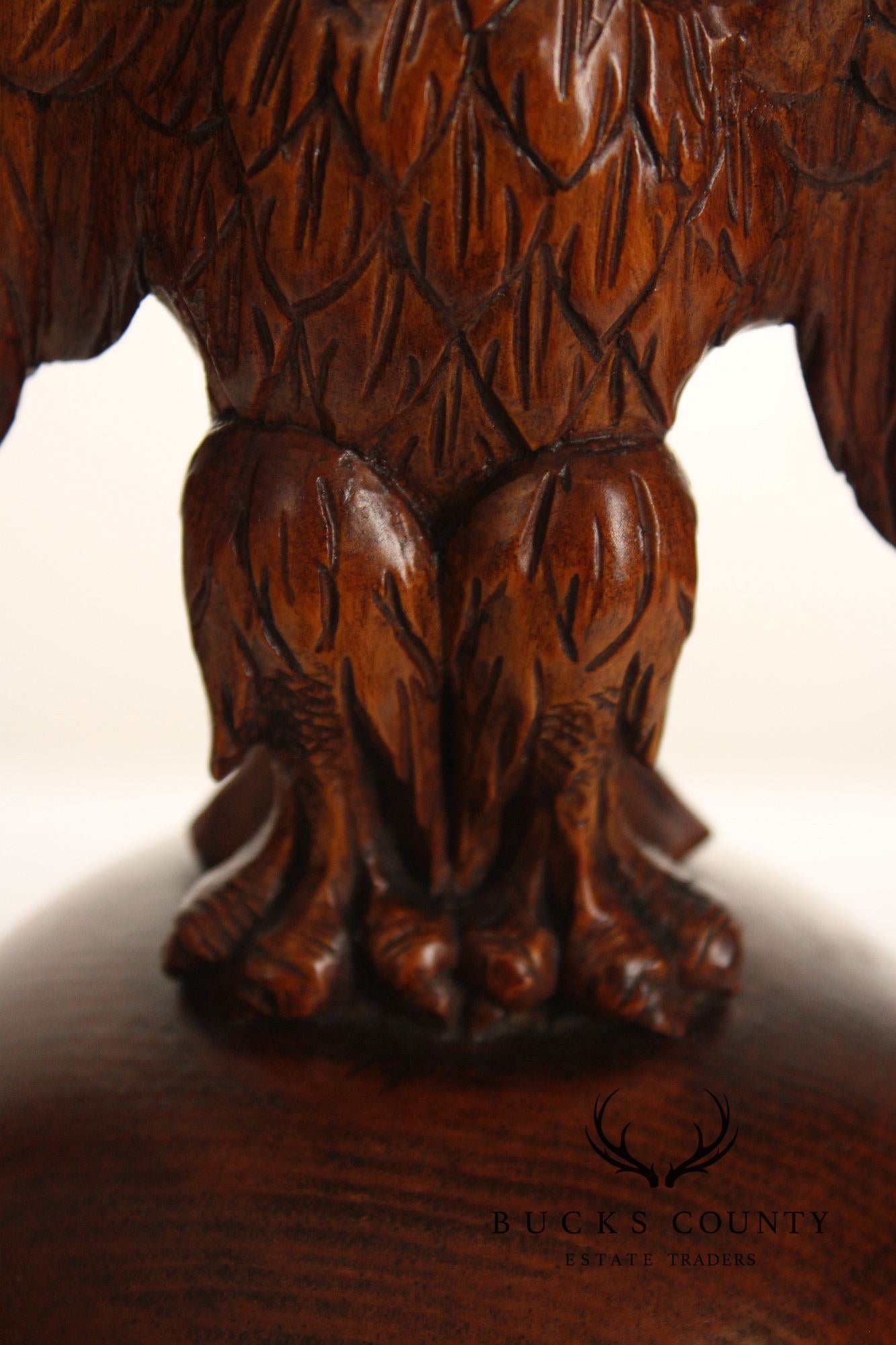 Federal Style Pair of Carved Wood Eagle Table Lamps