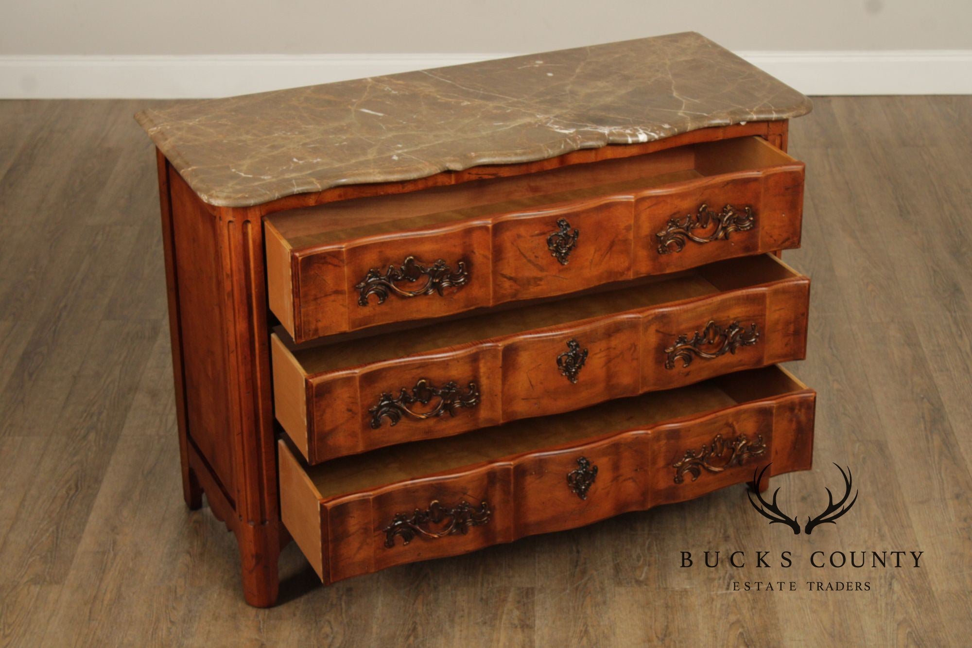 Century Furniture French Louis XV Style Marble Top 'Bordeaux' Dresser