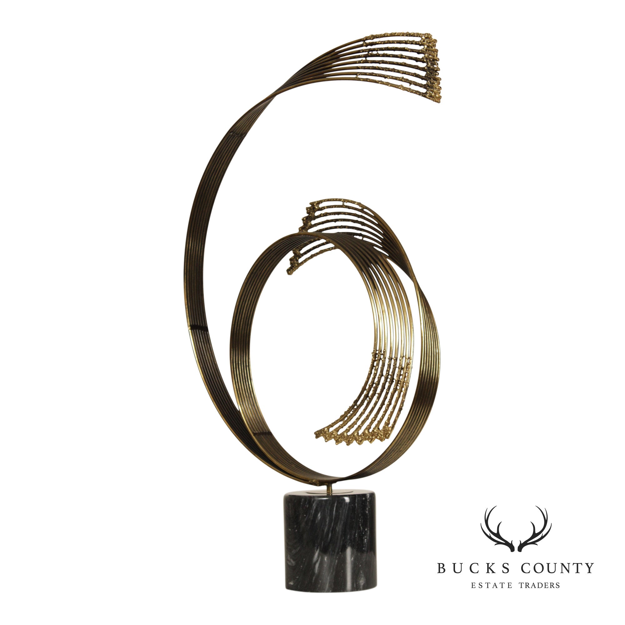 Curtis Jere Modernist Flowing Waves Sculpture