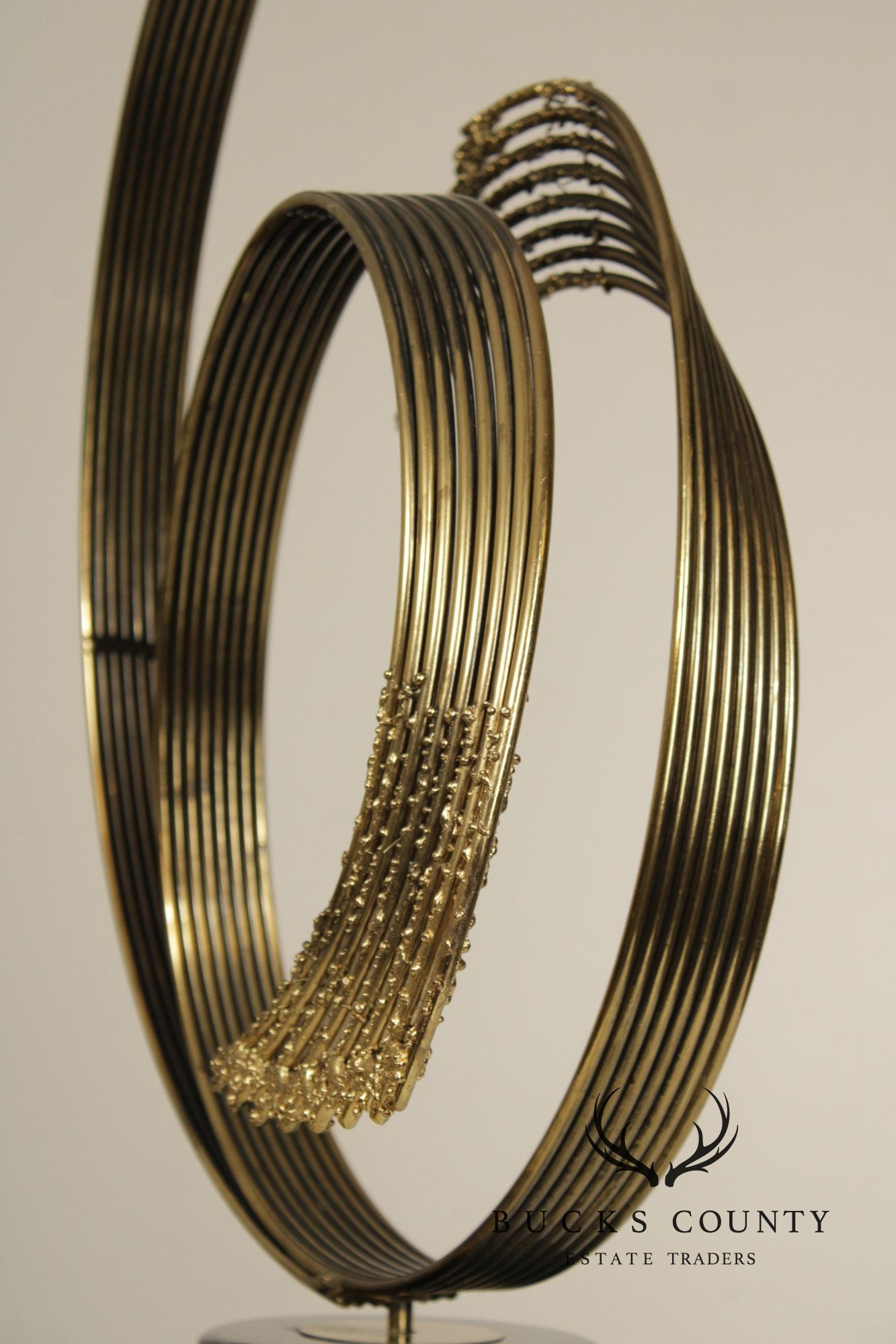 Curtis Jere Modernist Flowing Waves Sculpture