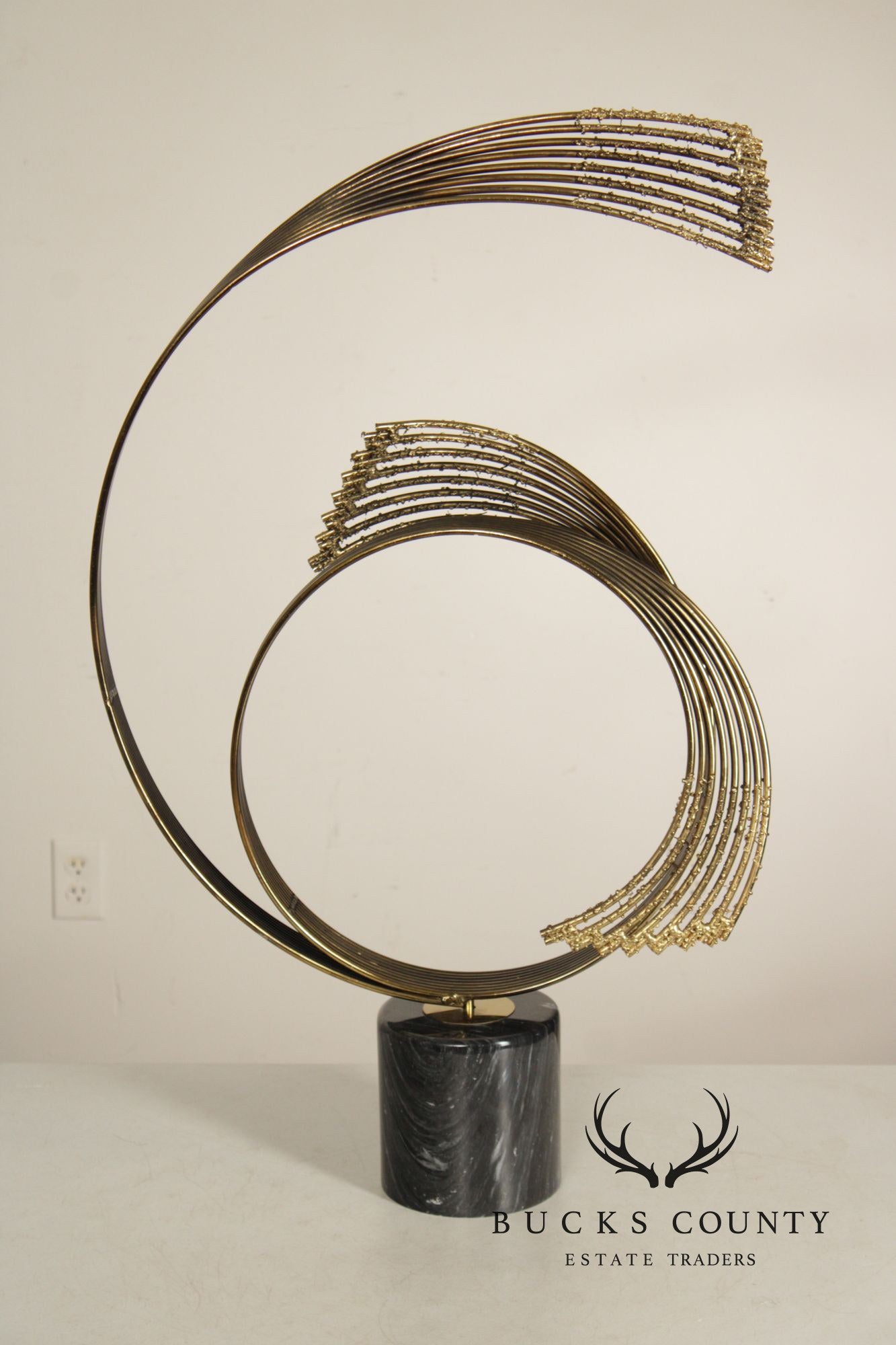 Curtis Jere Modernist Flowing Waves Sculpture