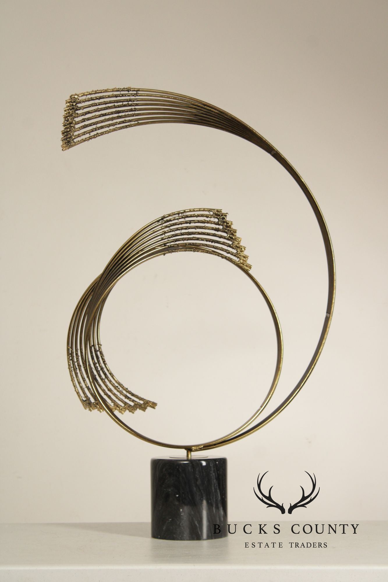 Curtis Jere Modernist Flowing Waves Sculpture