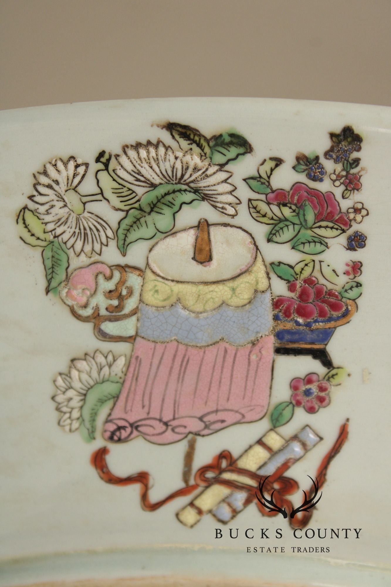 Chinese Monumental Famille Rose Porcelain Charger