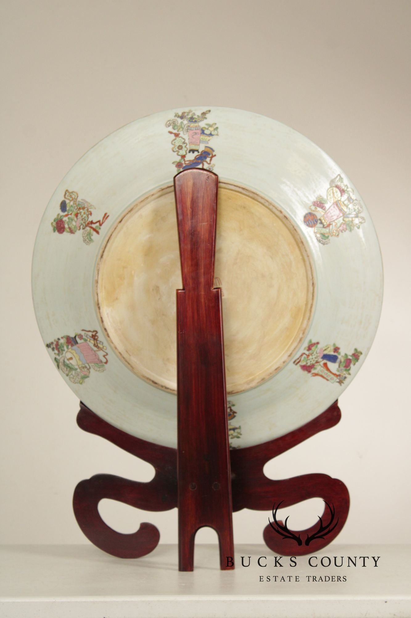 Chinese Monumental Famille Rose Porcelain Charger