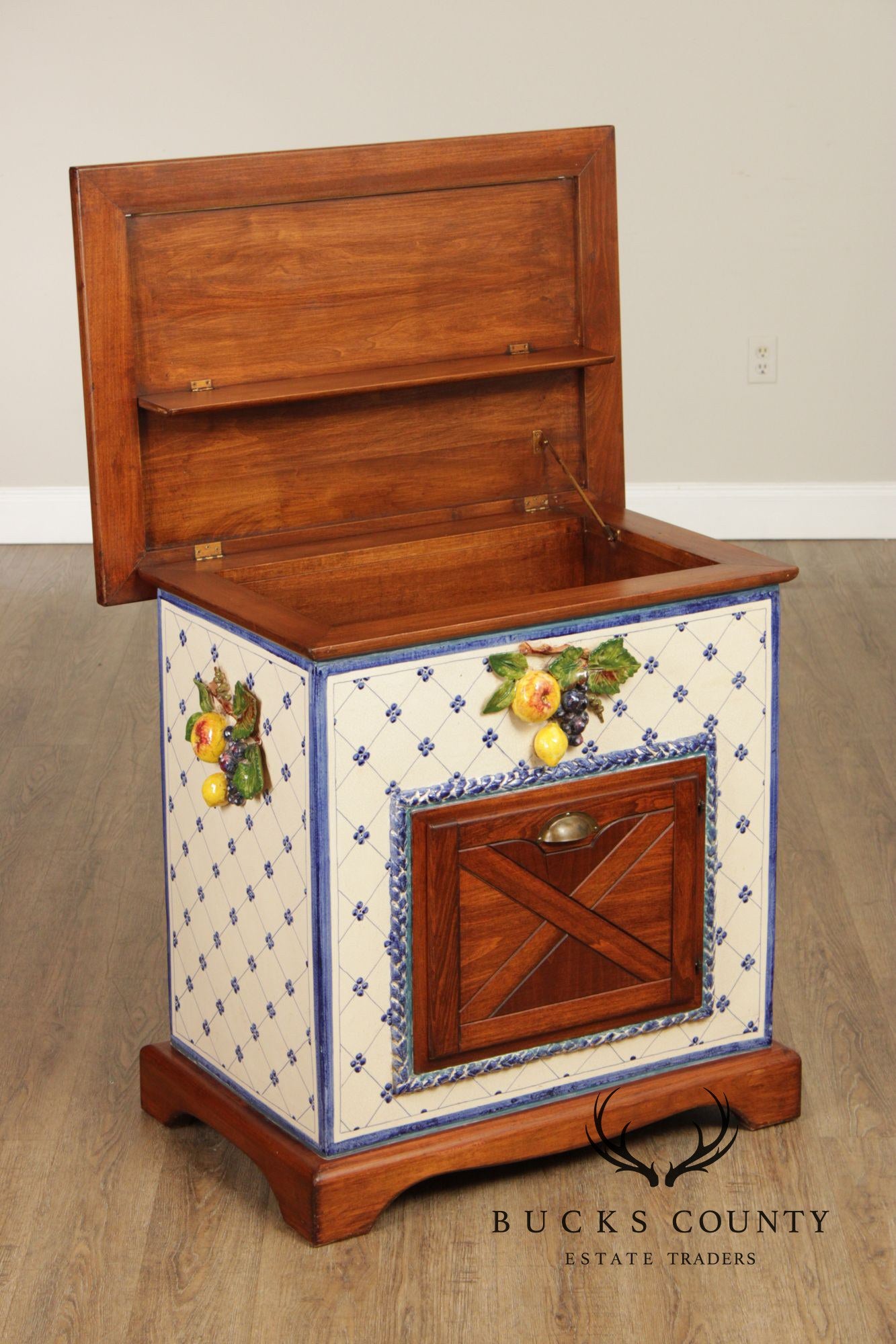 Ceccarelli Italian Majolica Porcelain Fruit Cabinet