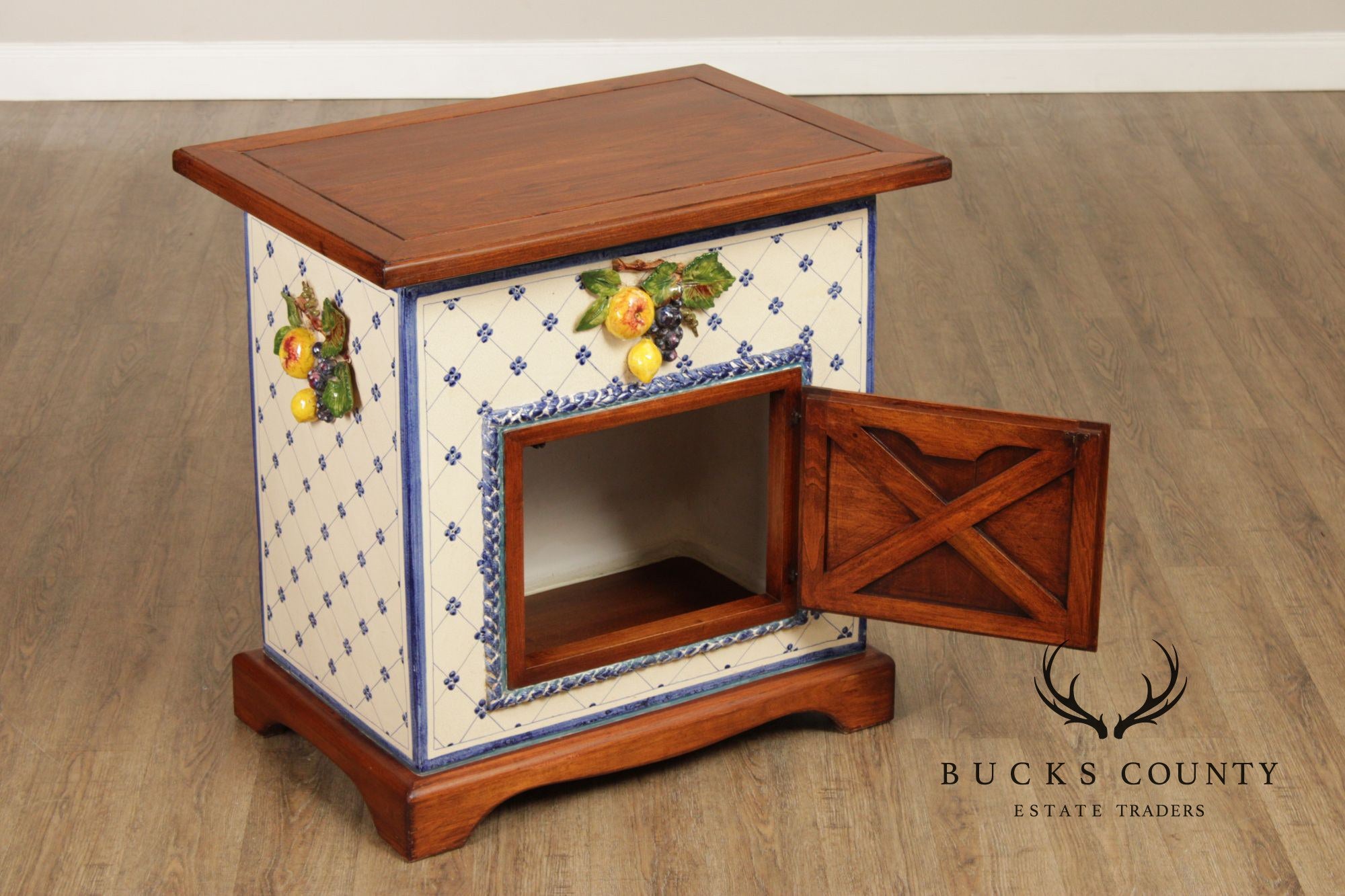 Ceccarelli Italian Majolica Porcelain Fruit Cabinet