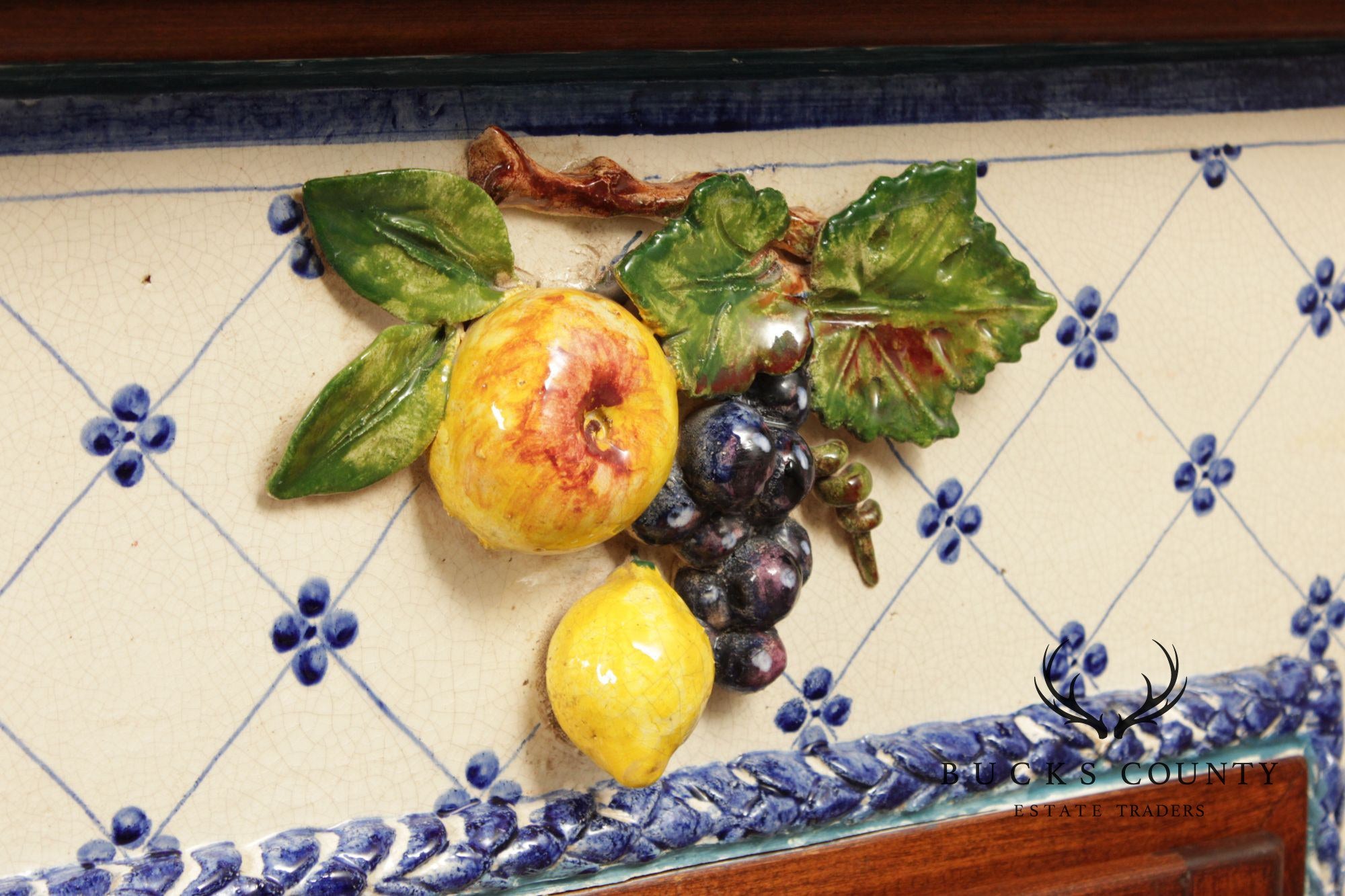 Ceccarelli Italian Majolica Porcelain Fruit Cabinet